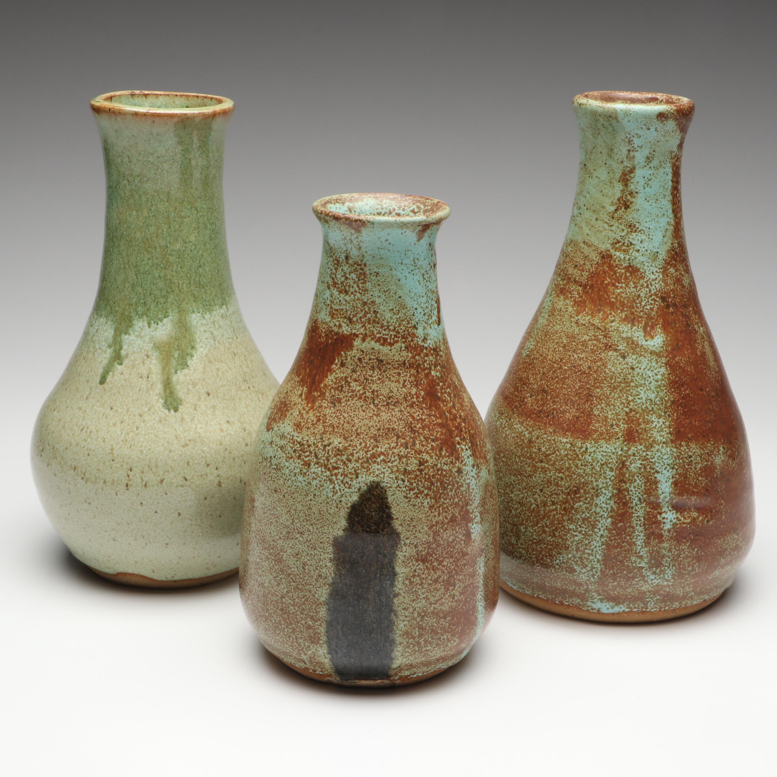 W. Lutz Art Pottery Stoneware Vases