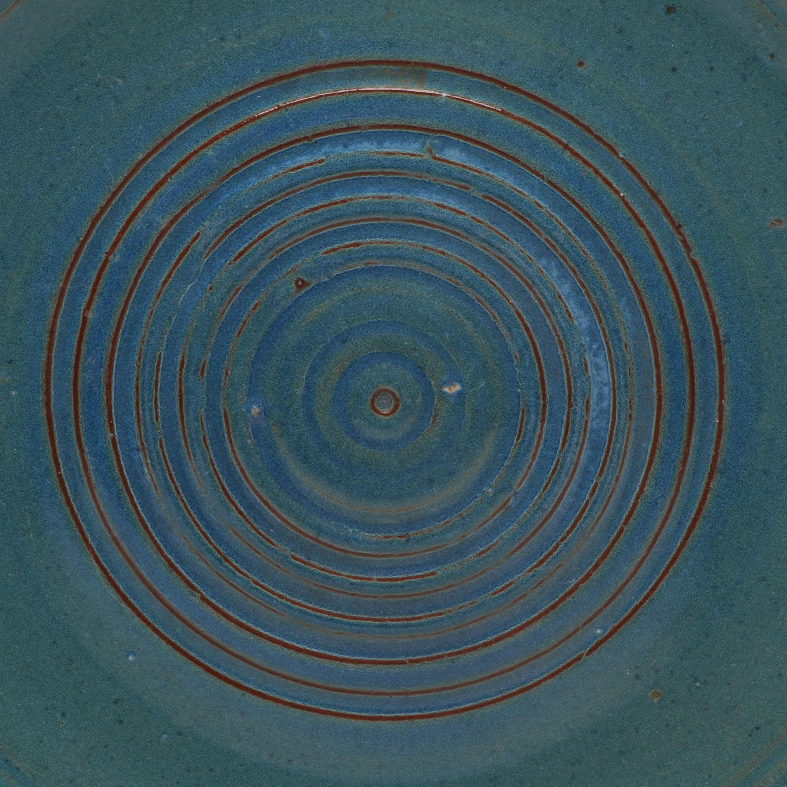 Lutz Art Pottery Round Serving Platter