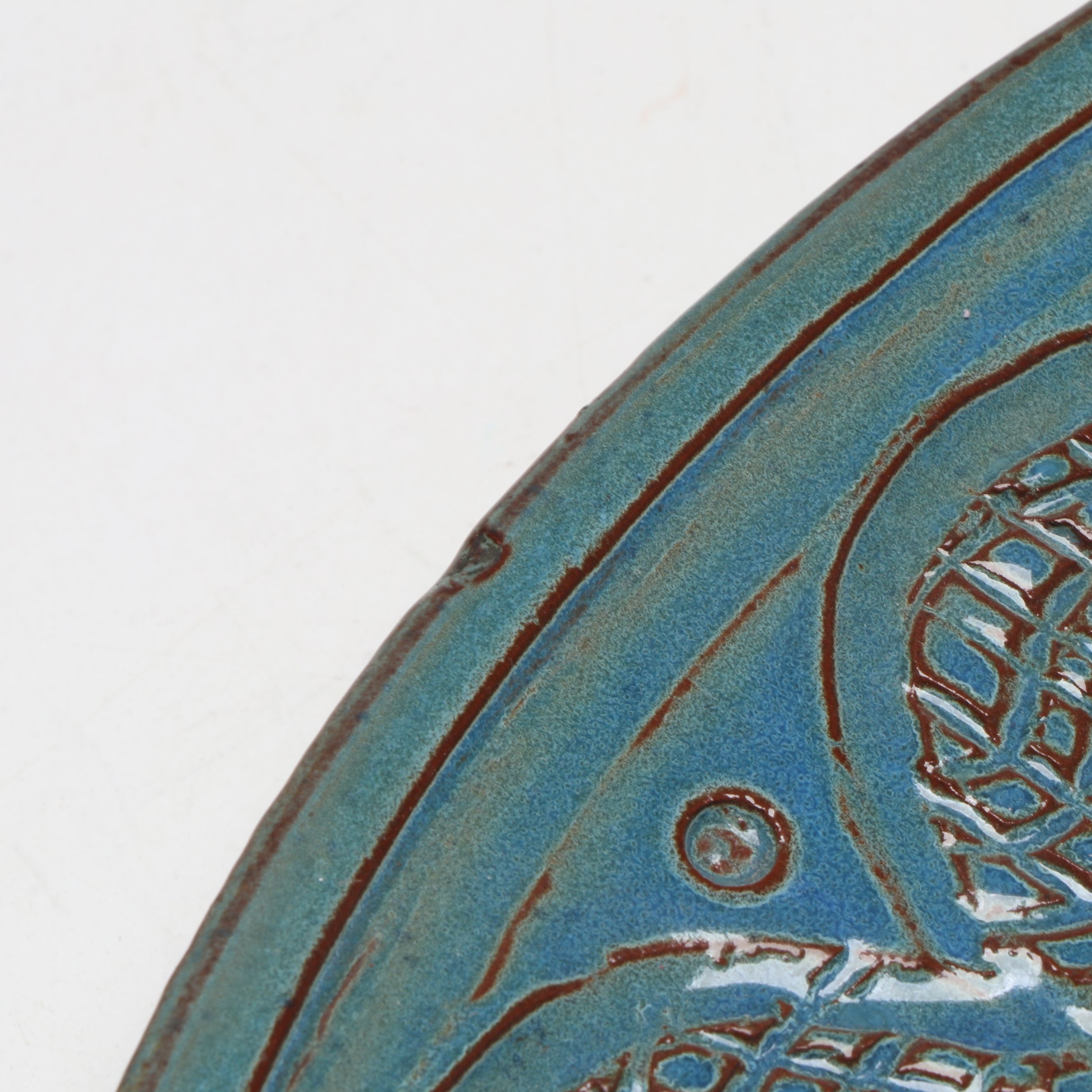 Lutz Art Pottery Round Serving Platter