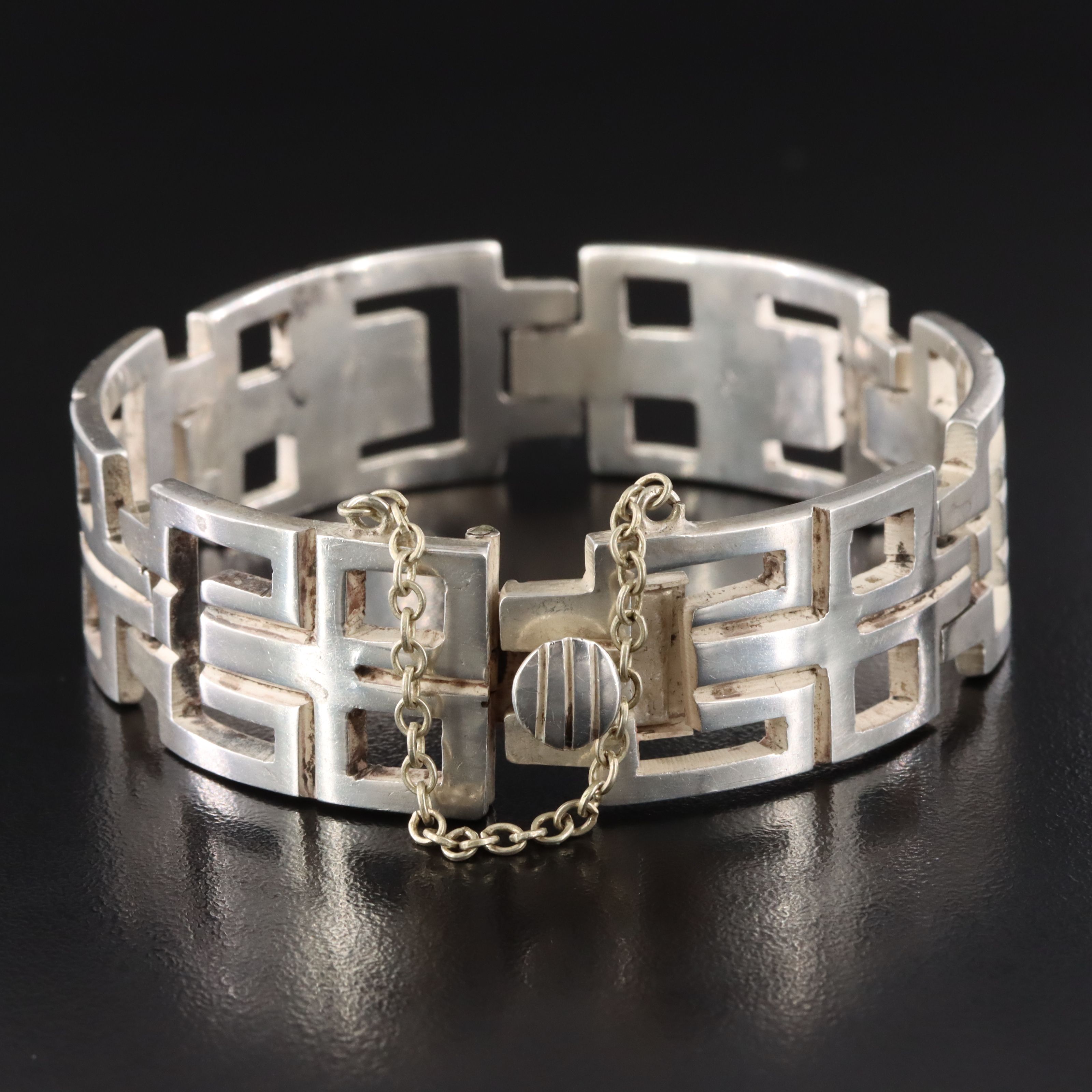 Taxco Mexican Sterling Openwork Bracelet