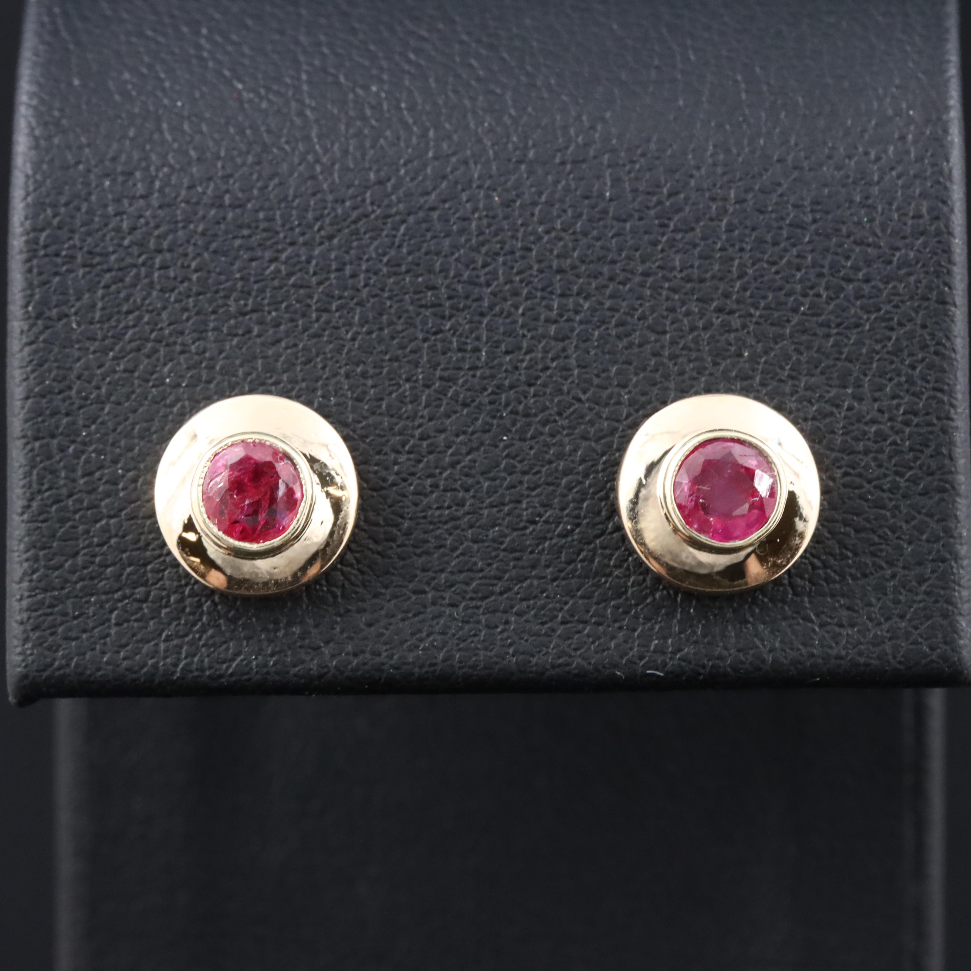 14K Ruby Earrings