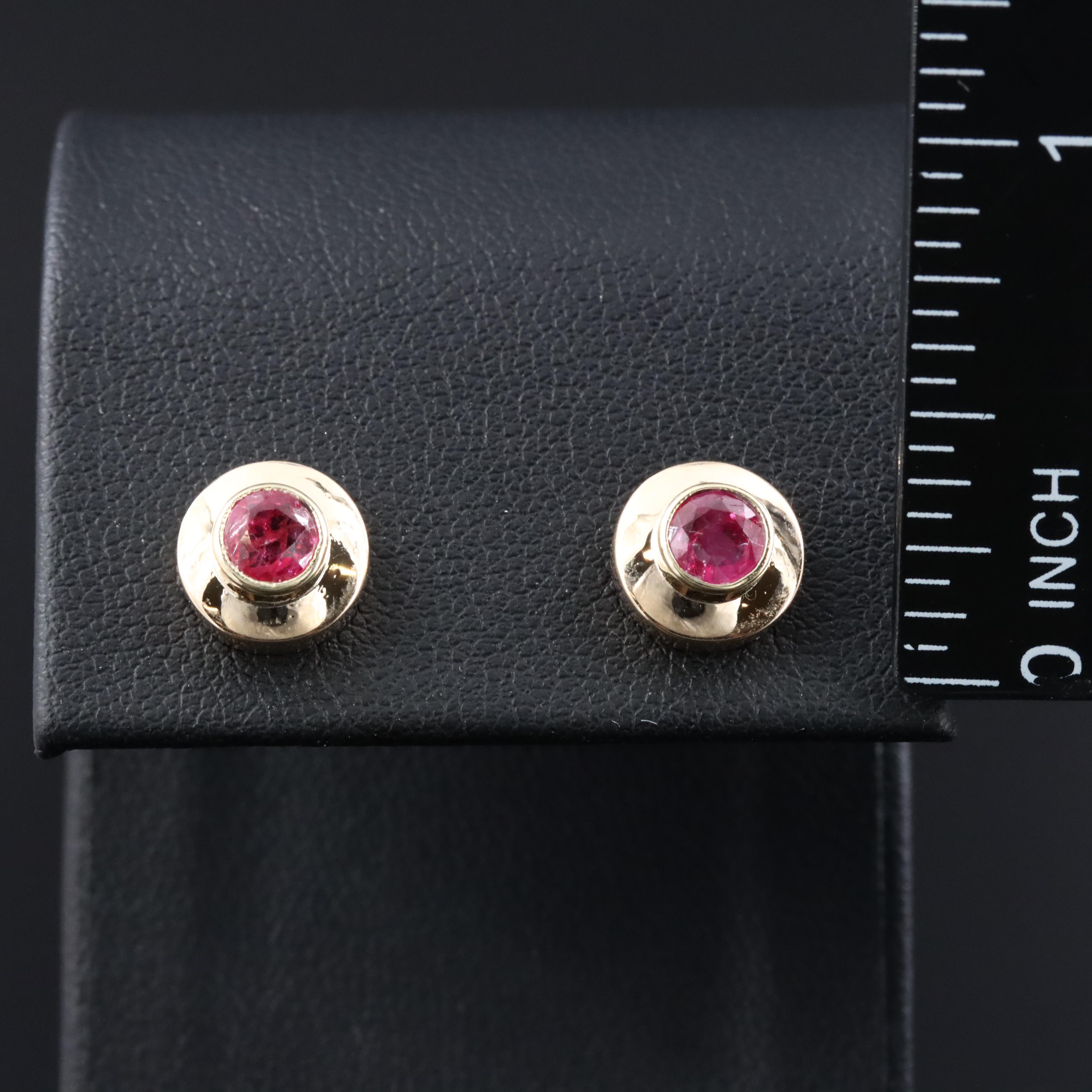 14K Ruby Earrings