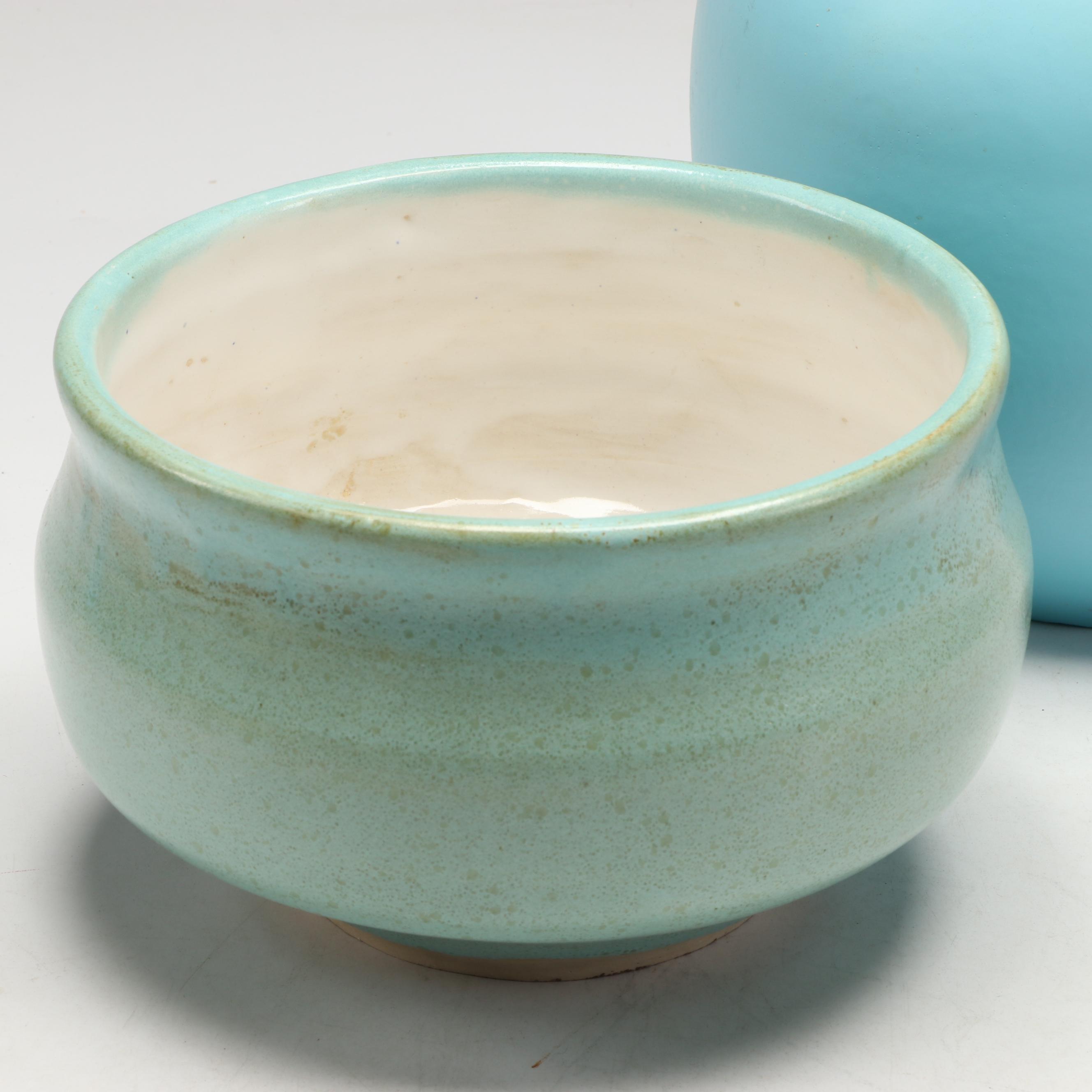 Lutz Art Pottery Vases and Bowl, Early 21st Century