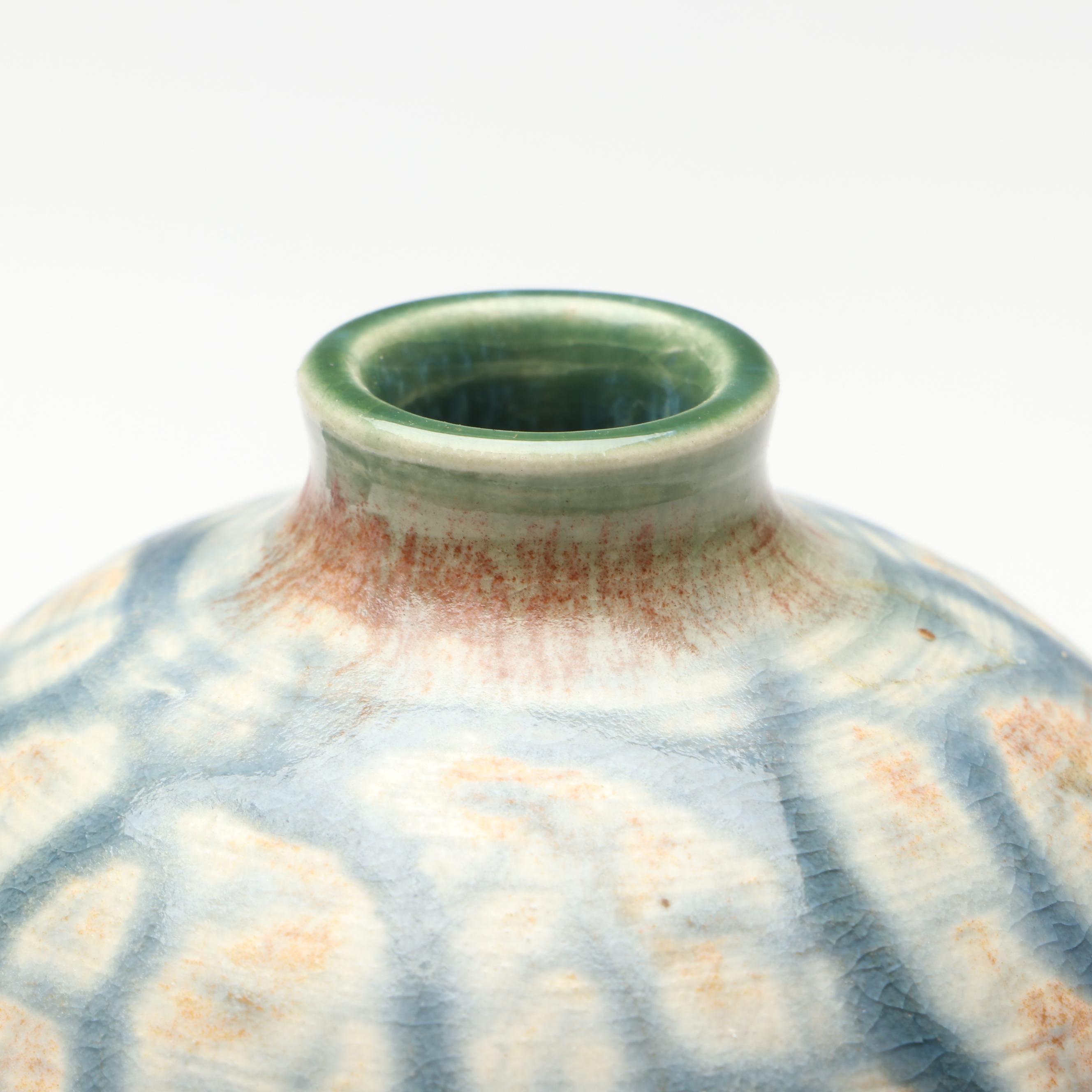 Lutz Art Pottery Stoneware Bud Vases