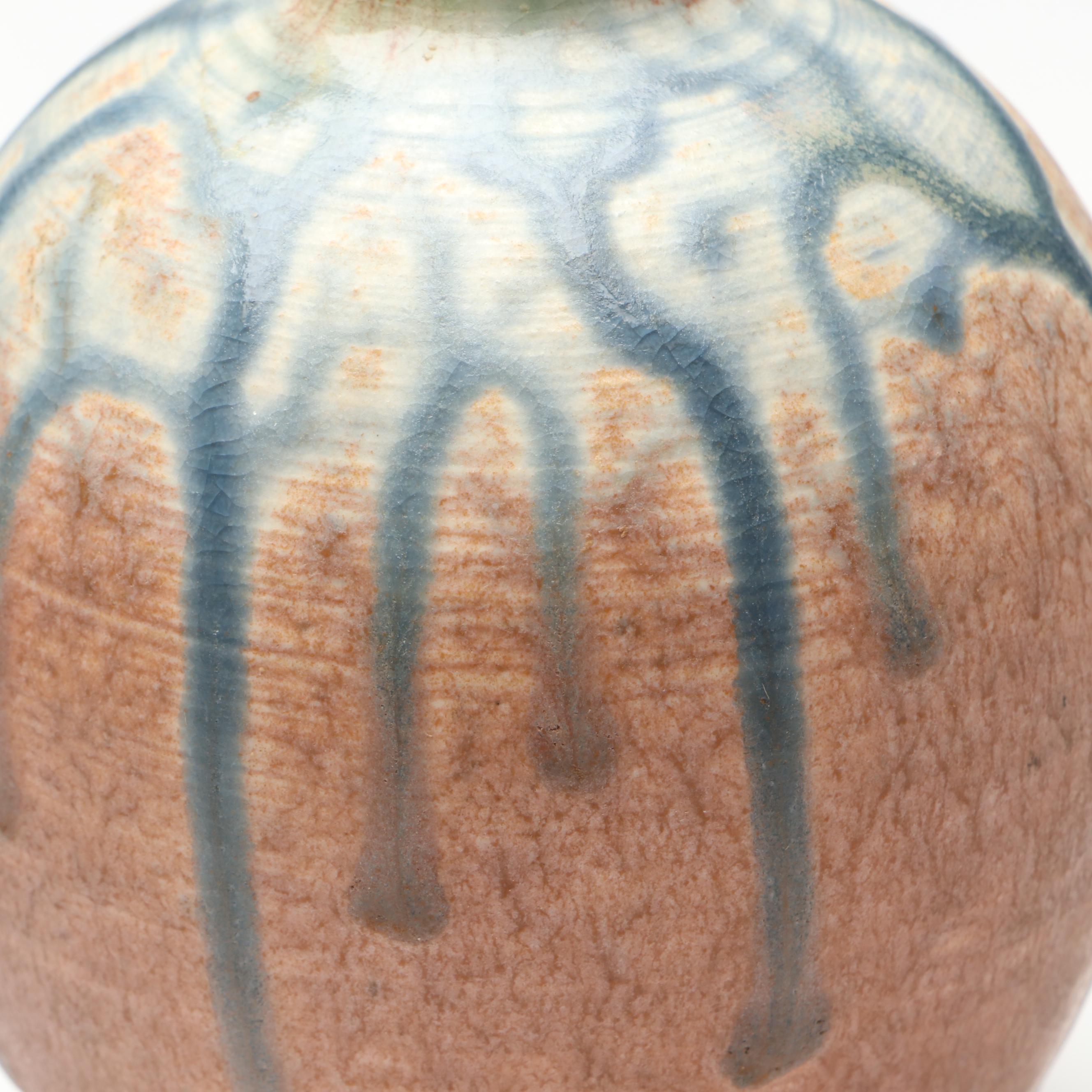 Lutz Art Pottery Stoneware Bud Vases