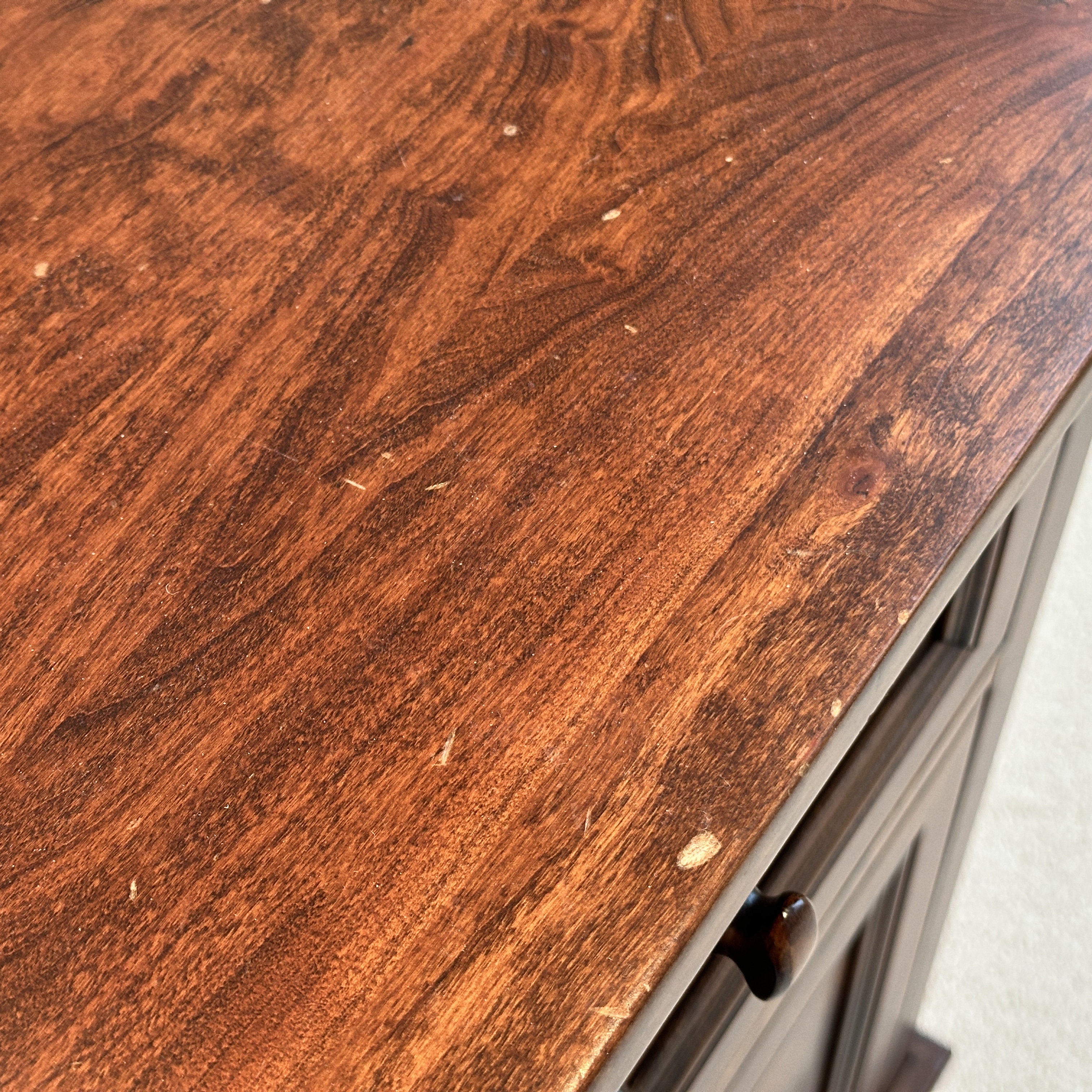 Shaker Style Cherry Finish Bed Frame with Coordinating Nightstands