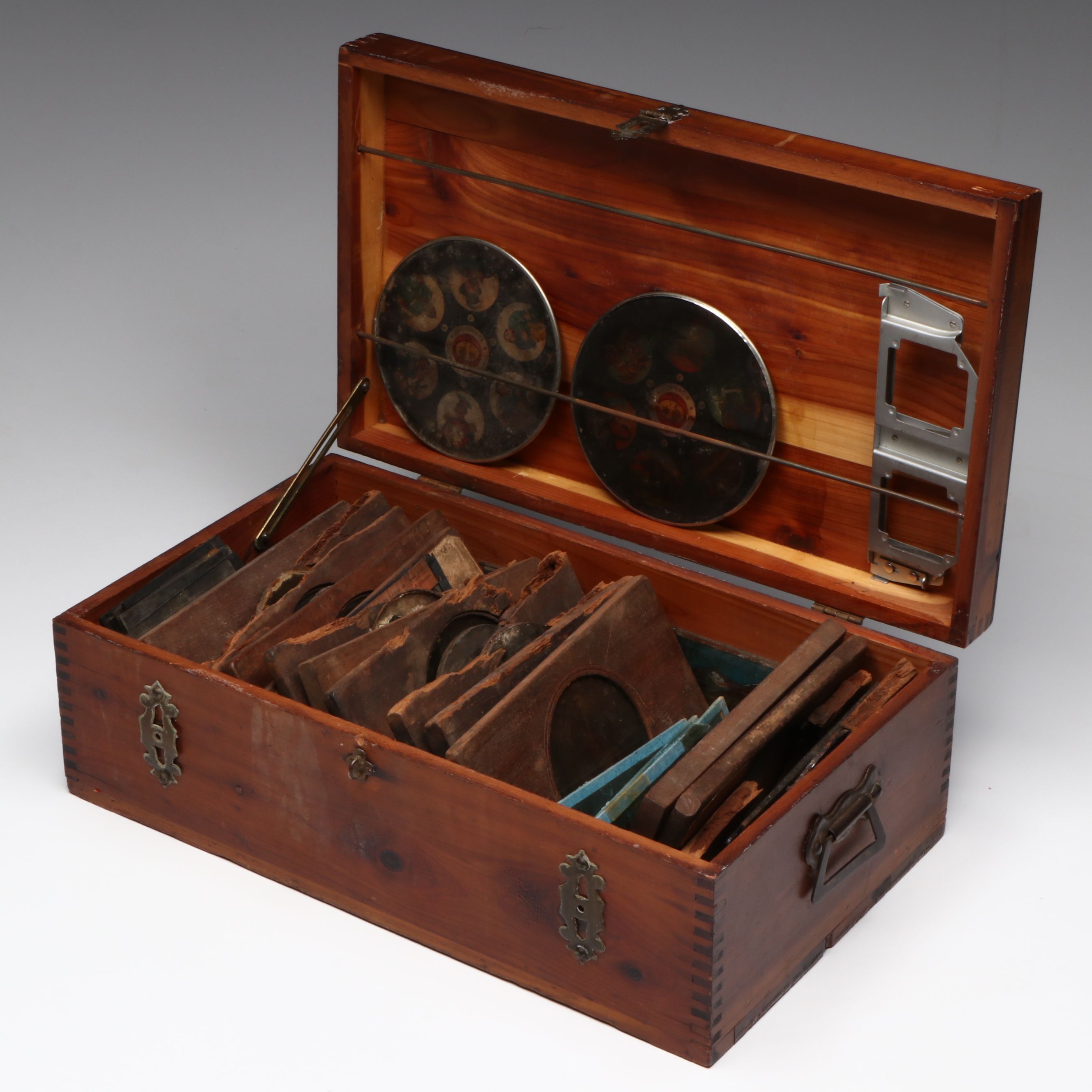 Magic Lantern Slides in Case, Late 19th/Early 20th Century