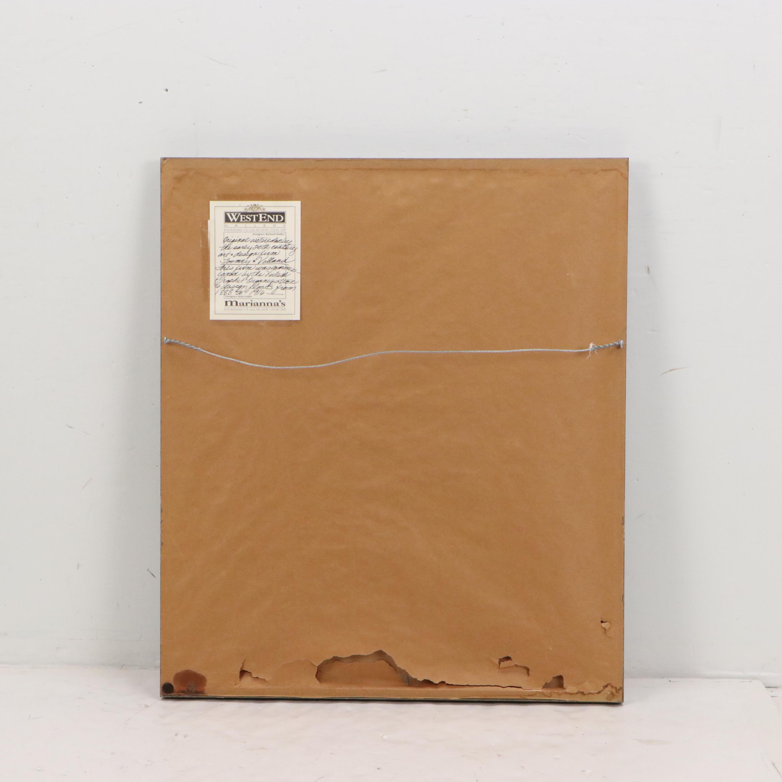 Watercolor Painting Attributed to Toomey & Volland "Phoenix," Early 20th Century