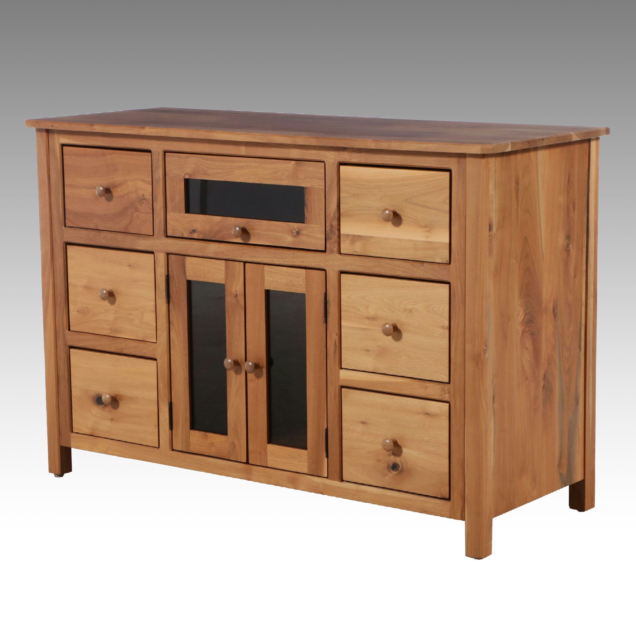 Ohio Hardwood Furniture Craftsman Style Handcrafted Wood Media Cabinet