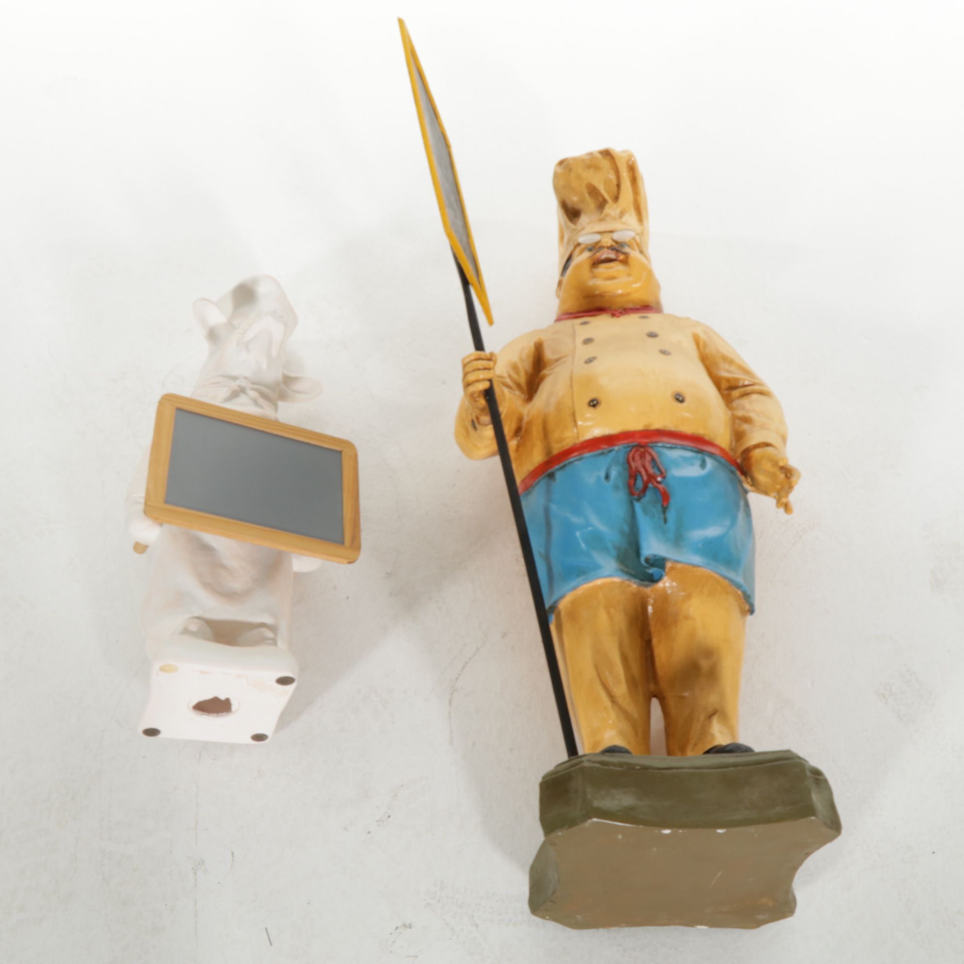 Chef Statue & Chalkboard Sign Holders