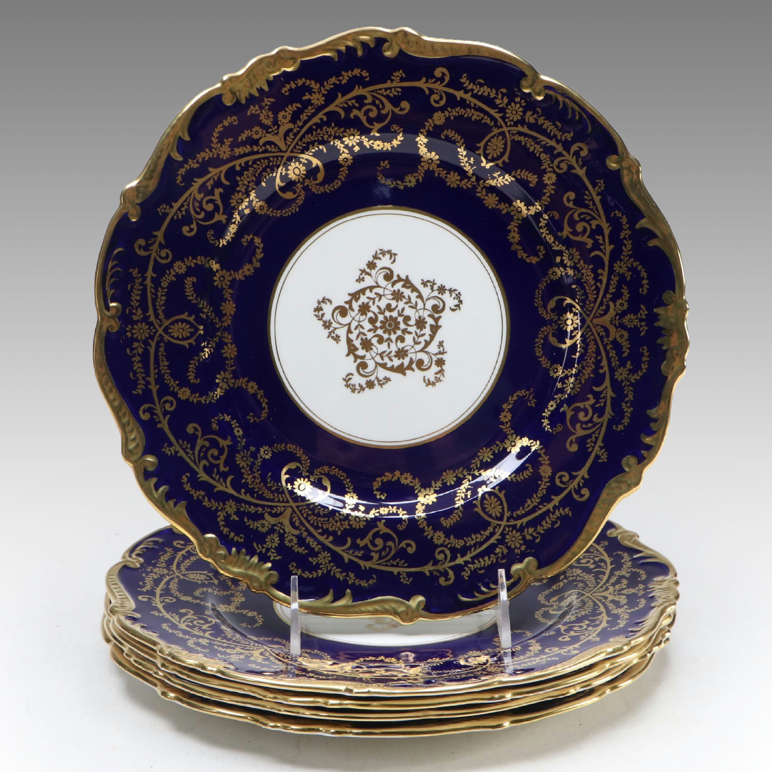 Coalport "Anniversary" Bone China Plates, 20th Century