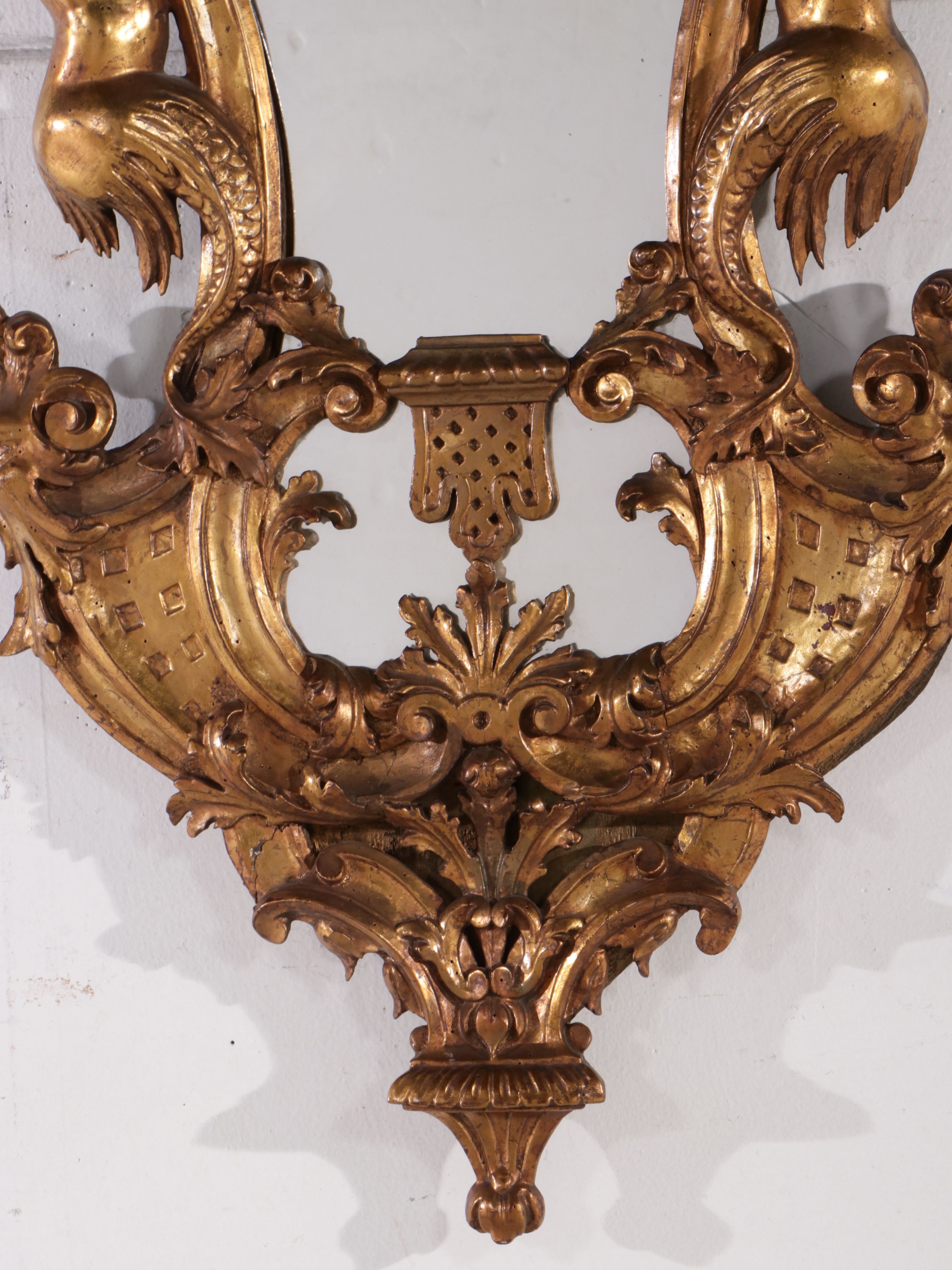 Italian Baroque Style Carved Giltwood Mirror