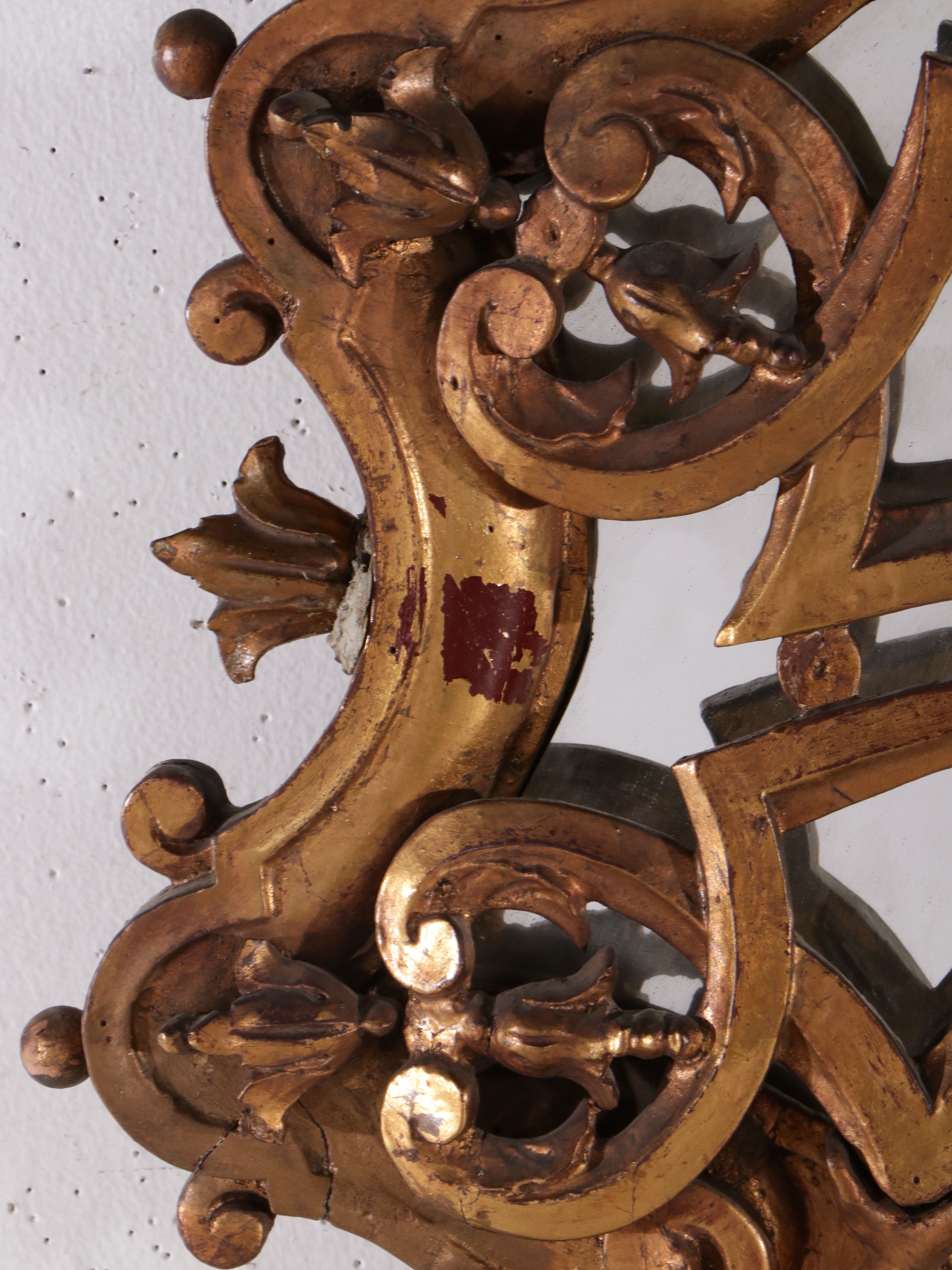 Italian Baroque Style Carved Giltwood Mirror