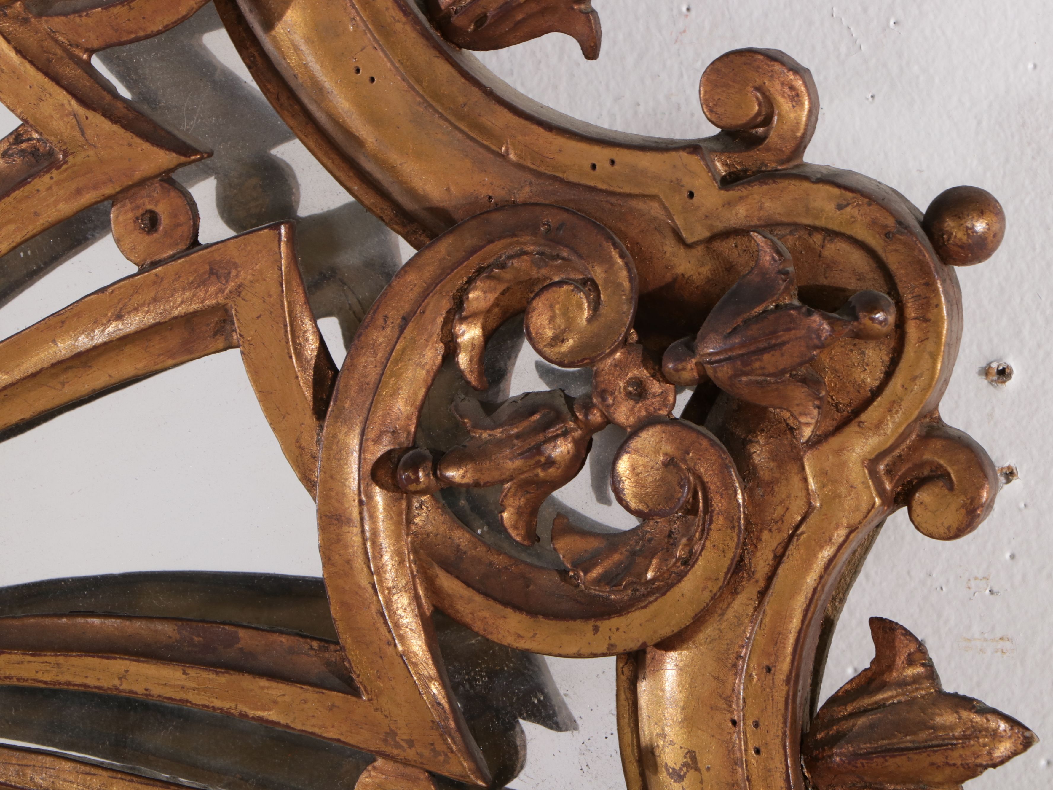 Italian Baroque Style Carved Giltwood Mirror