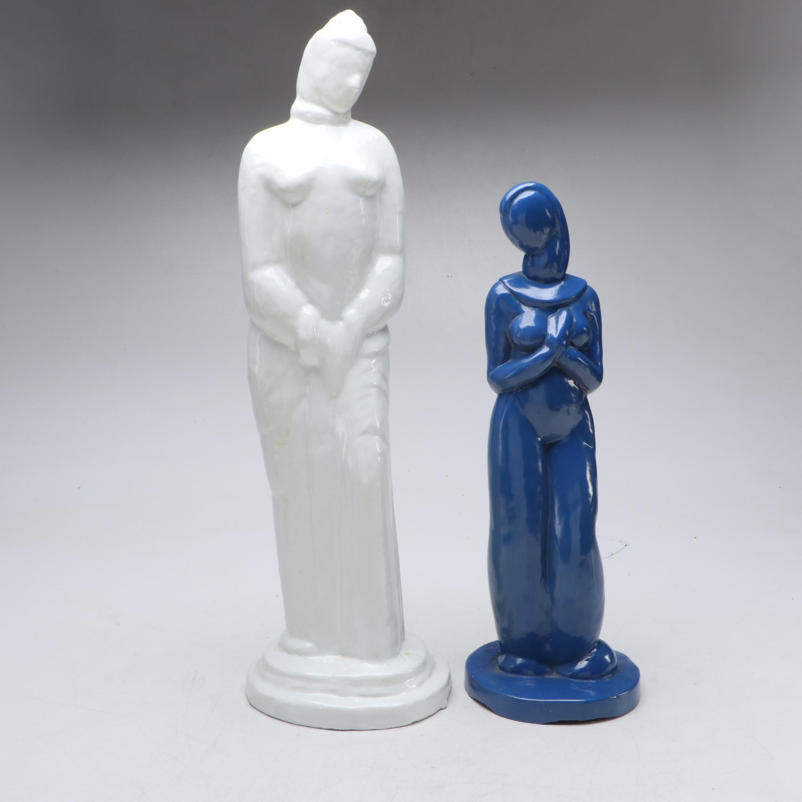 Frank Lutz Ceramic Statuettes, 1930s