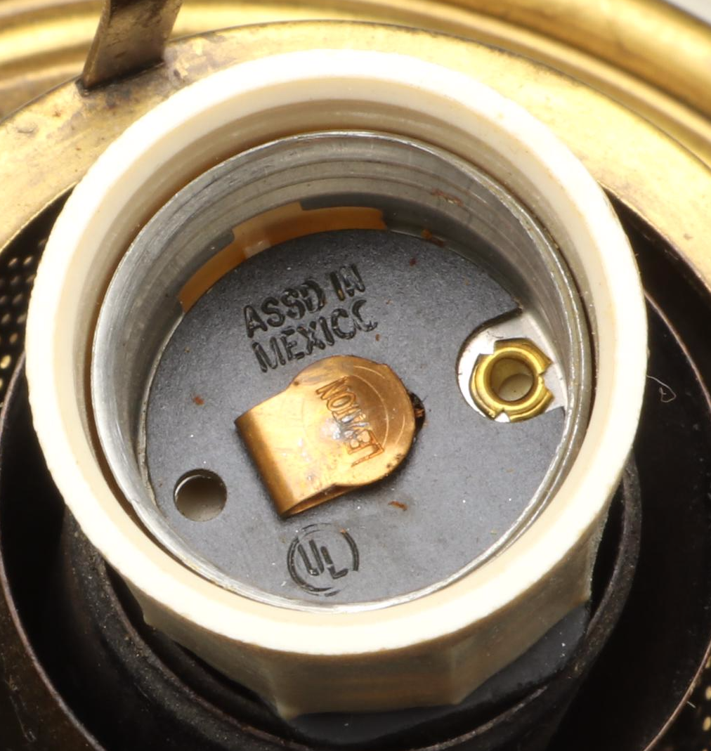 Hand-Painted Floral Glass Parlor Lamp, Early to Mid-20th Century