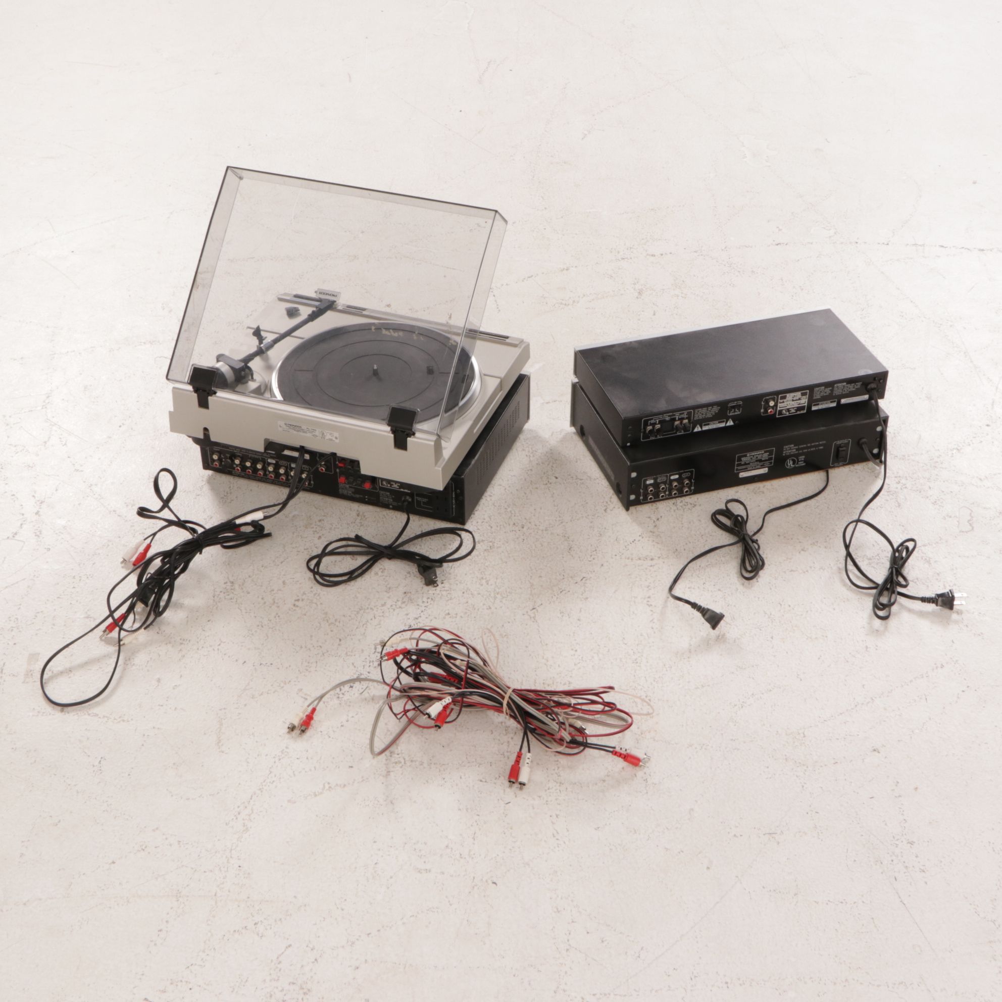 Pioneer Turntable, Amplifier, Tuner, and Equalizer, Late 20th Century