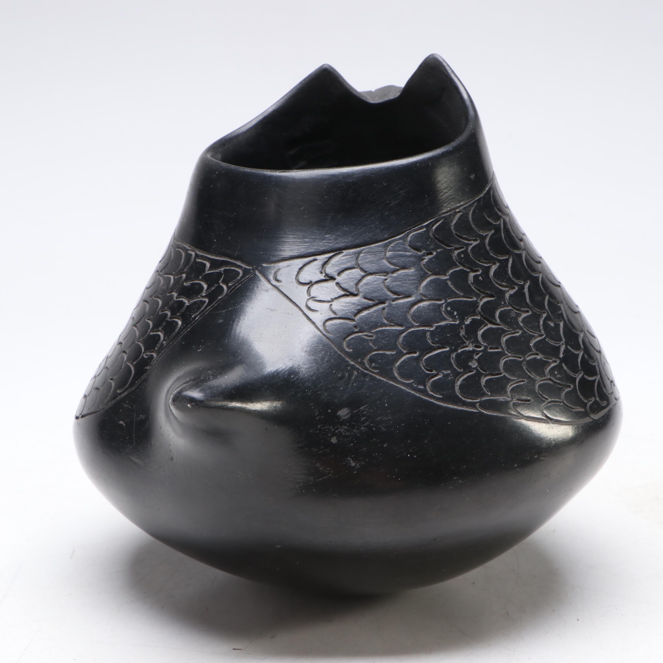Lidia P. Matis Tribe Blackware Bird-Shaped Pot