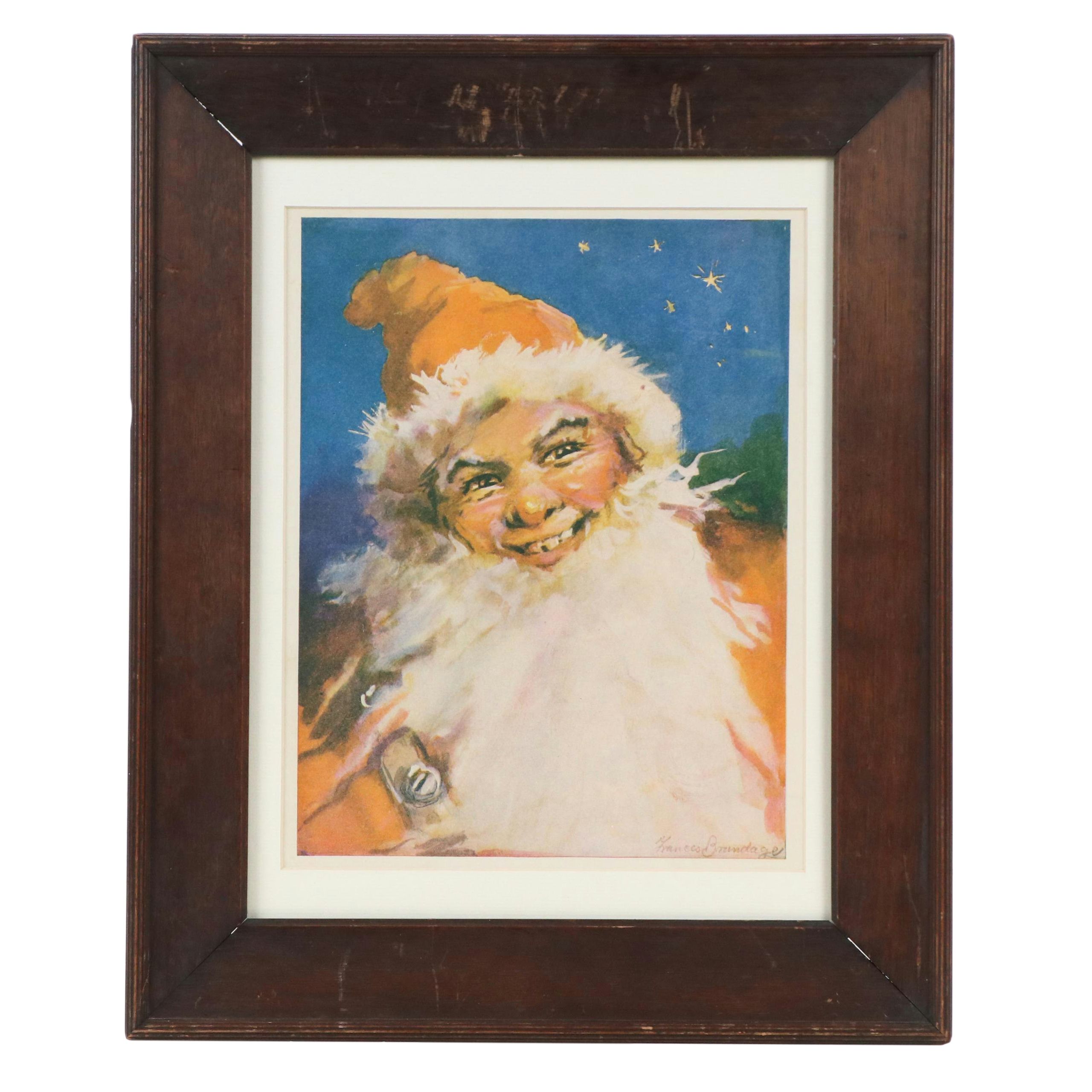 Offset Lithograph of Santa Claus After Frances Brundage, 20th Century