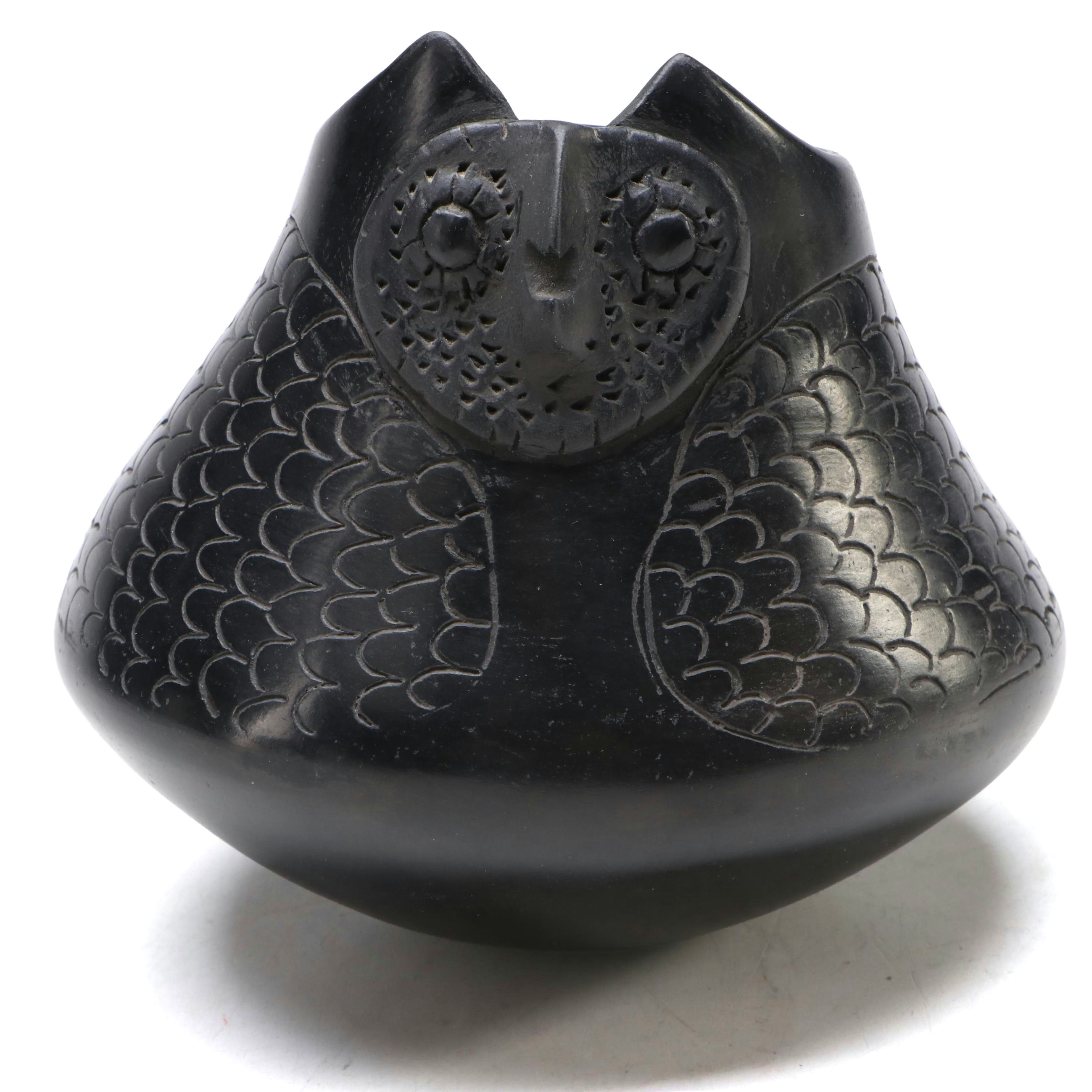 Lidia P. Matis Tribe Blackware Bird-Shaped Pot