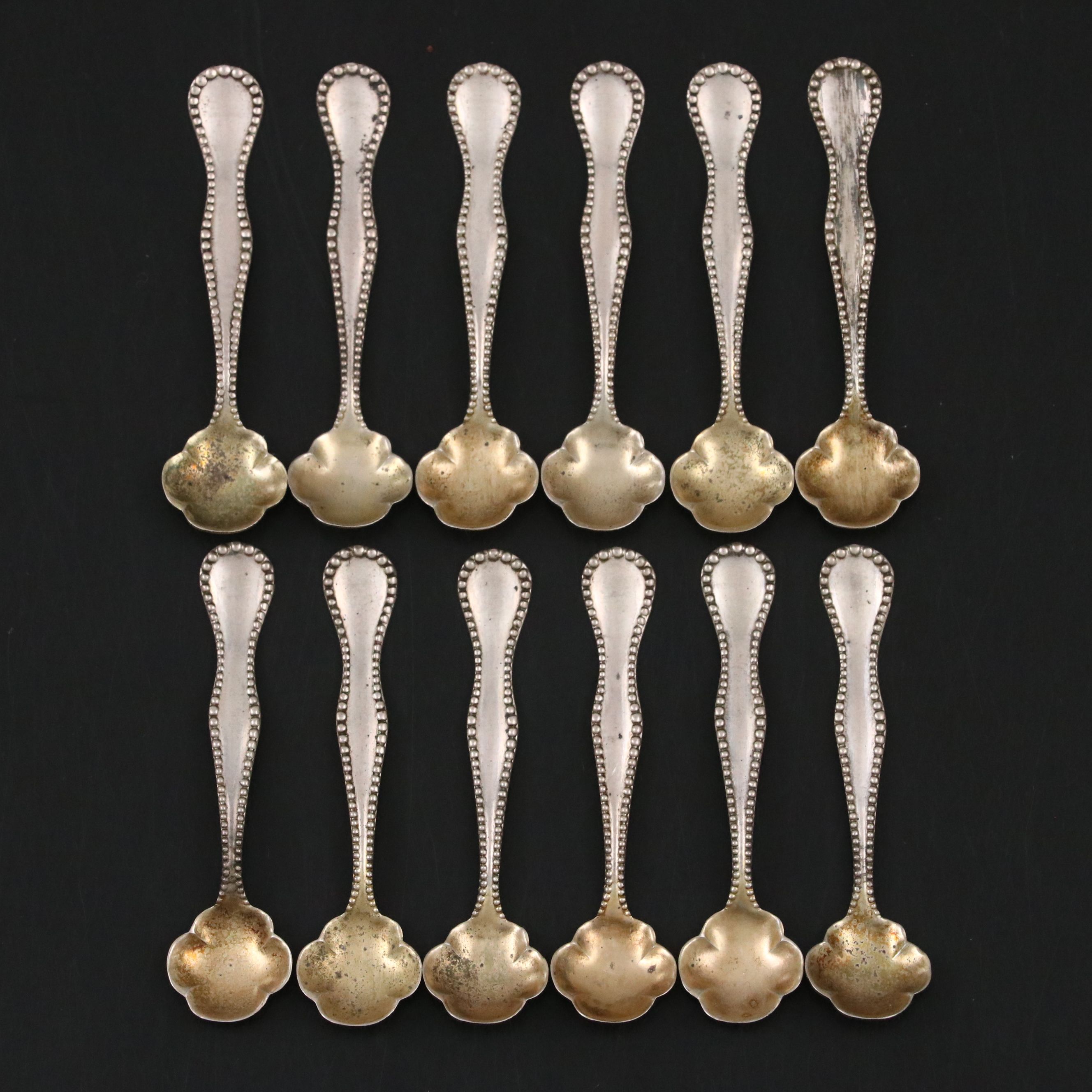 American Sterling Silver Salt Spoons, Late 19th/Early 20th Century