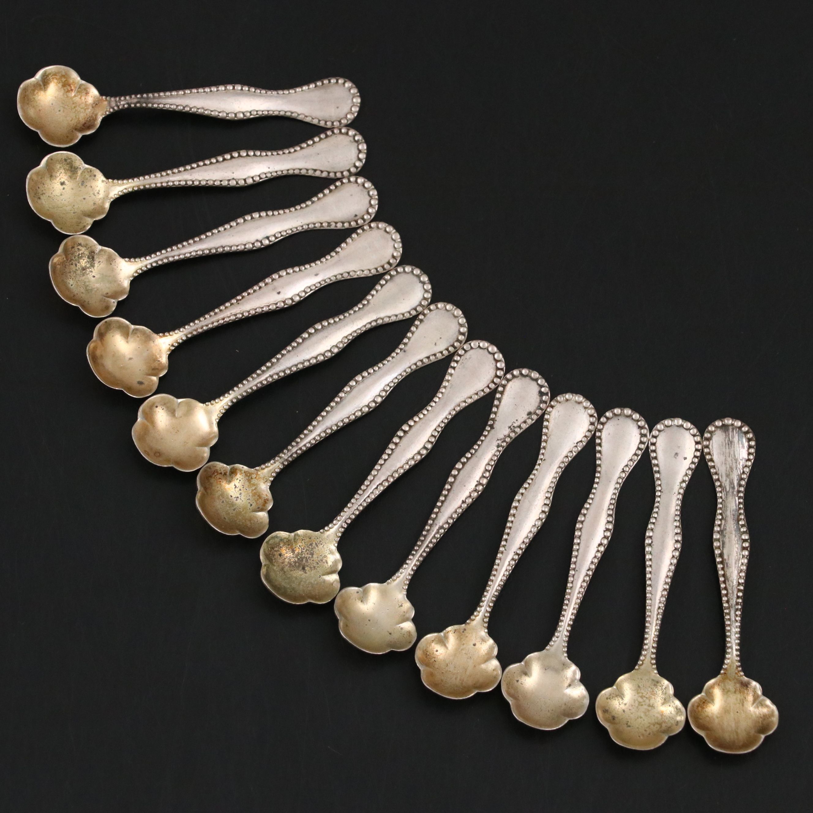 American Sterling Silver Salt Spoons, Late 19th/Early 20th Century