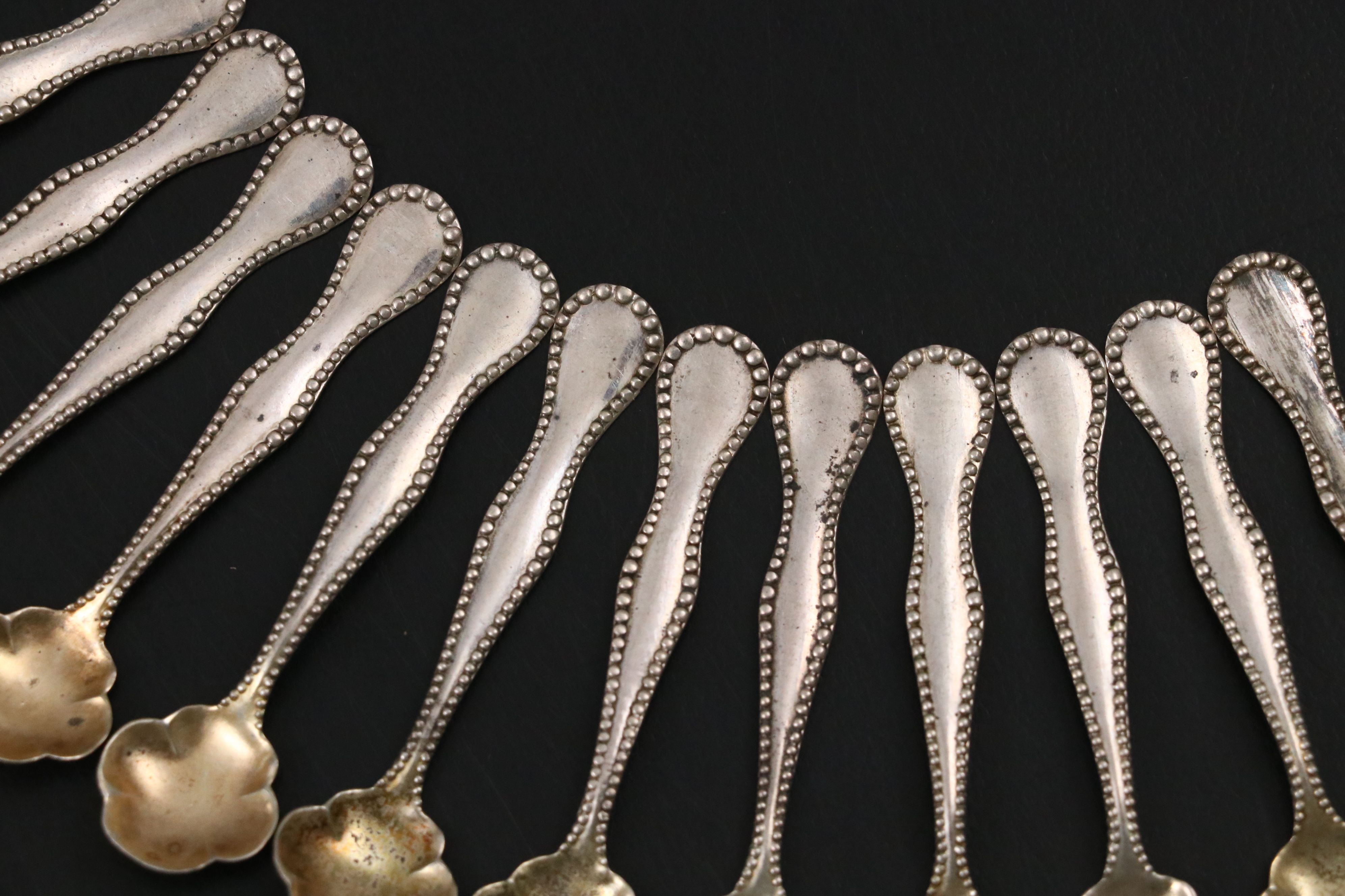 American Sterling Silver Salt Spoons, Late 19th/Early 20th Century