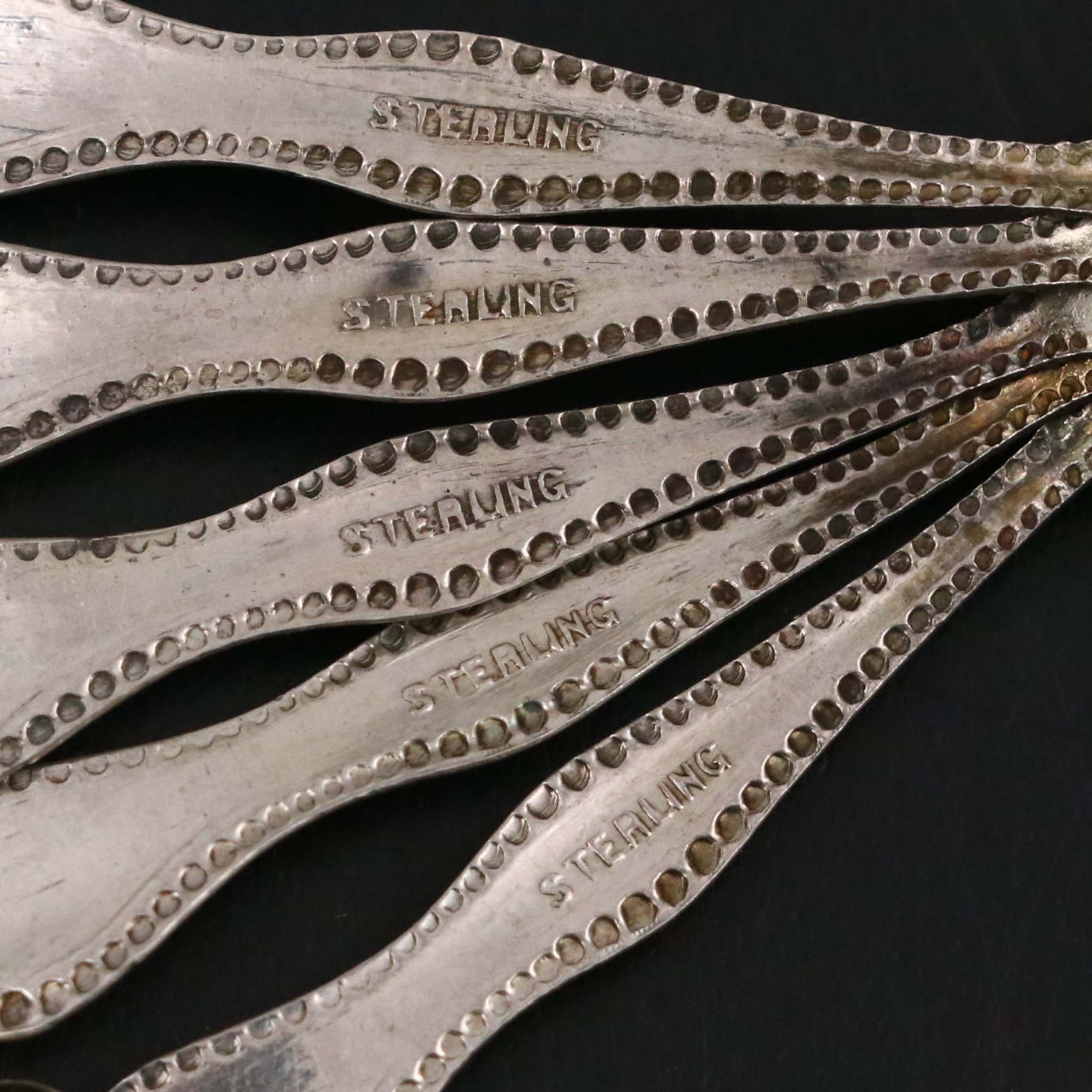 American Sterling Silver Salt Spoons, Late 19th/Early 20th Century