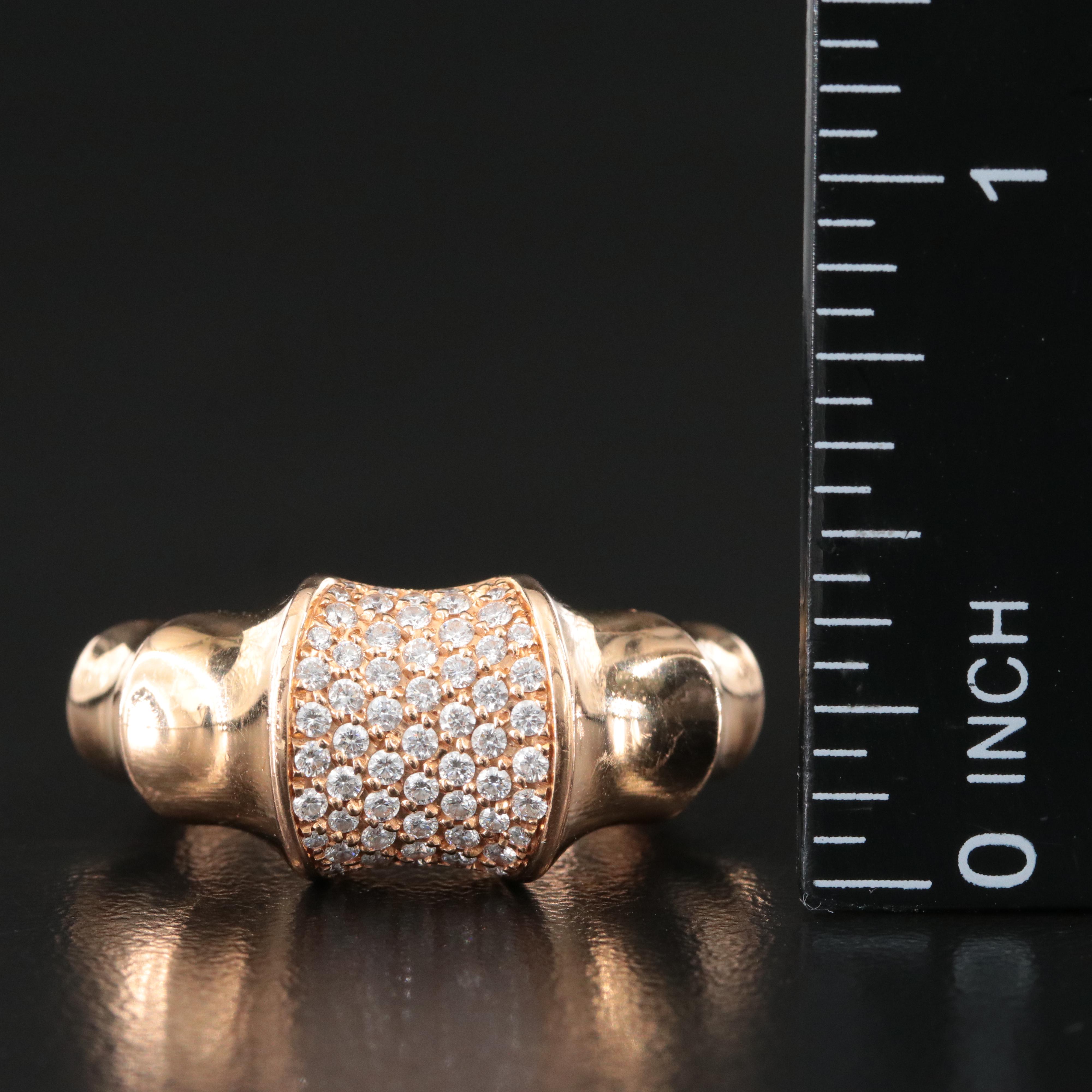 Omega Constellation 18K 0.40 CTW Pavé Diamond Ring with COA