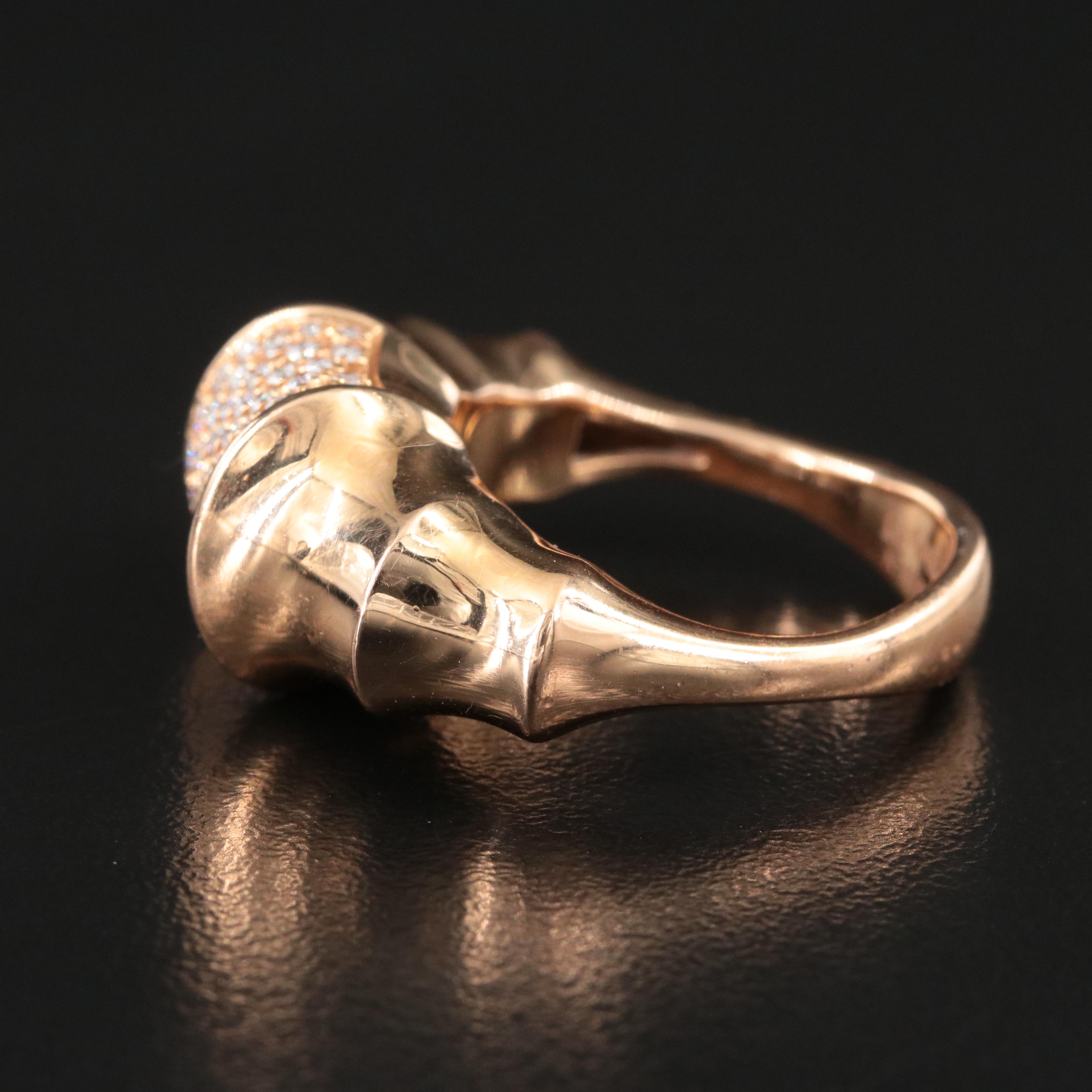 Omega Constellation 18K 0.40 CTW Pavé Diamond Ring with COA