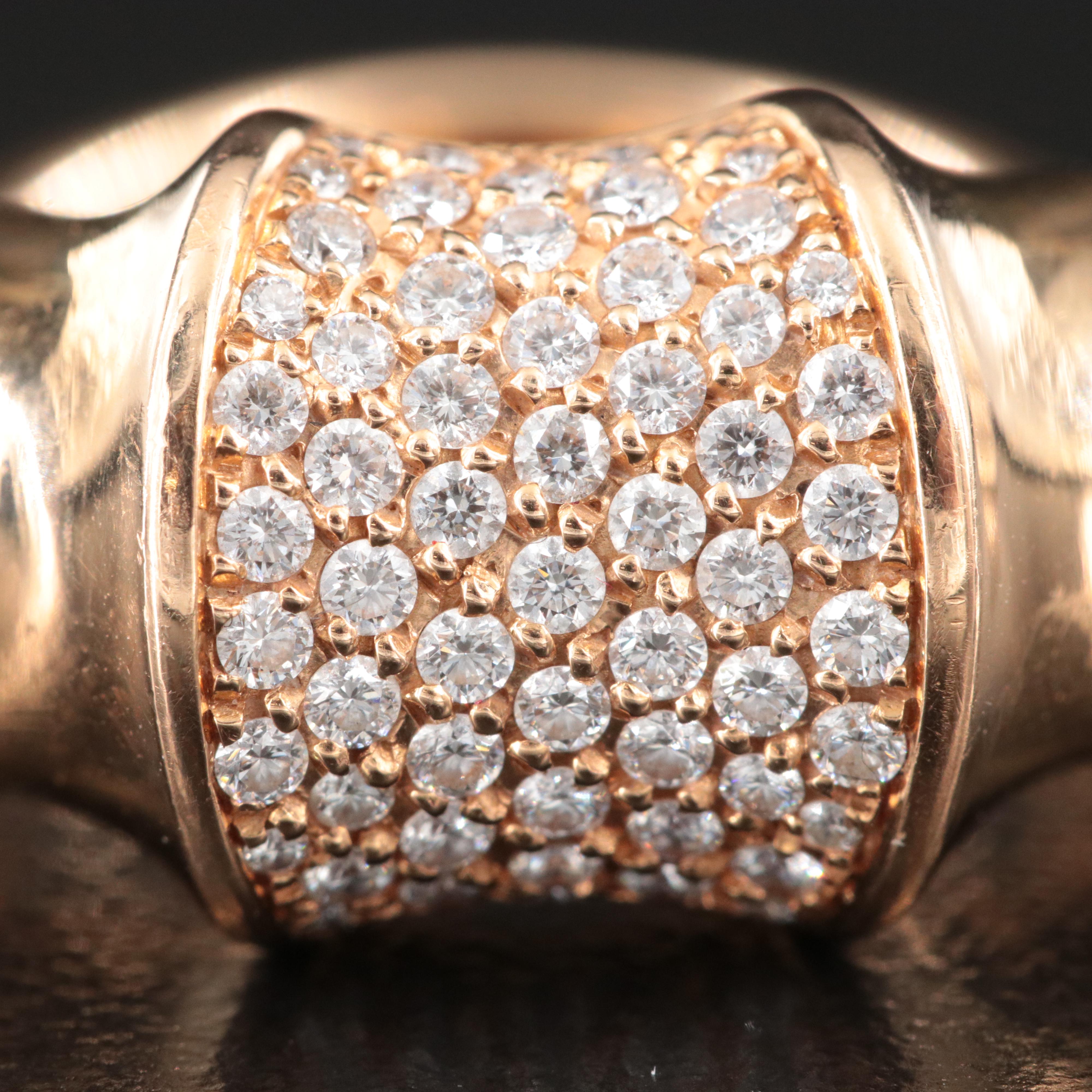 Omega Constellation 18K 0.40 CTW Pavé Diamond Ring with COA