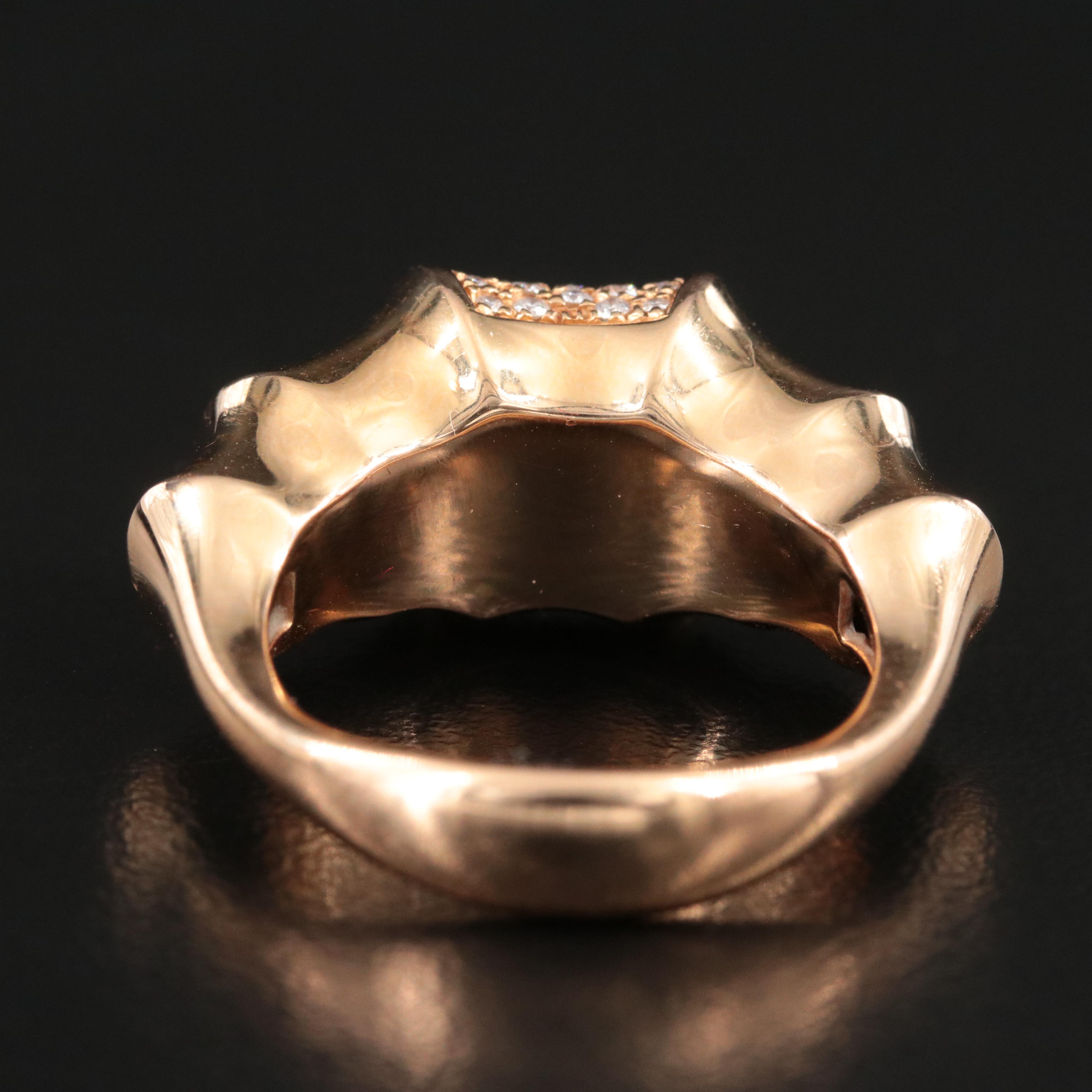 Omega Constellation 18K 0.40 CTW Pavé Diamond Ring with COA