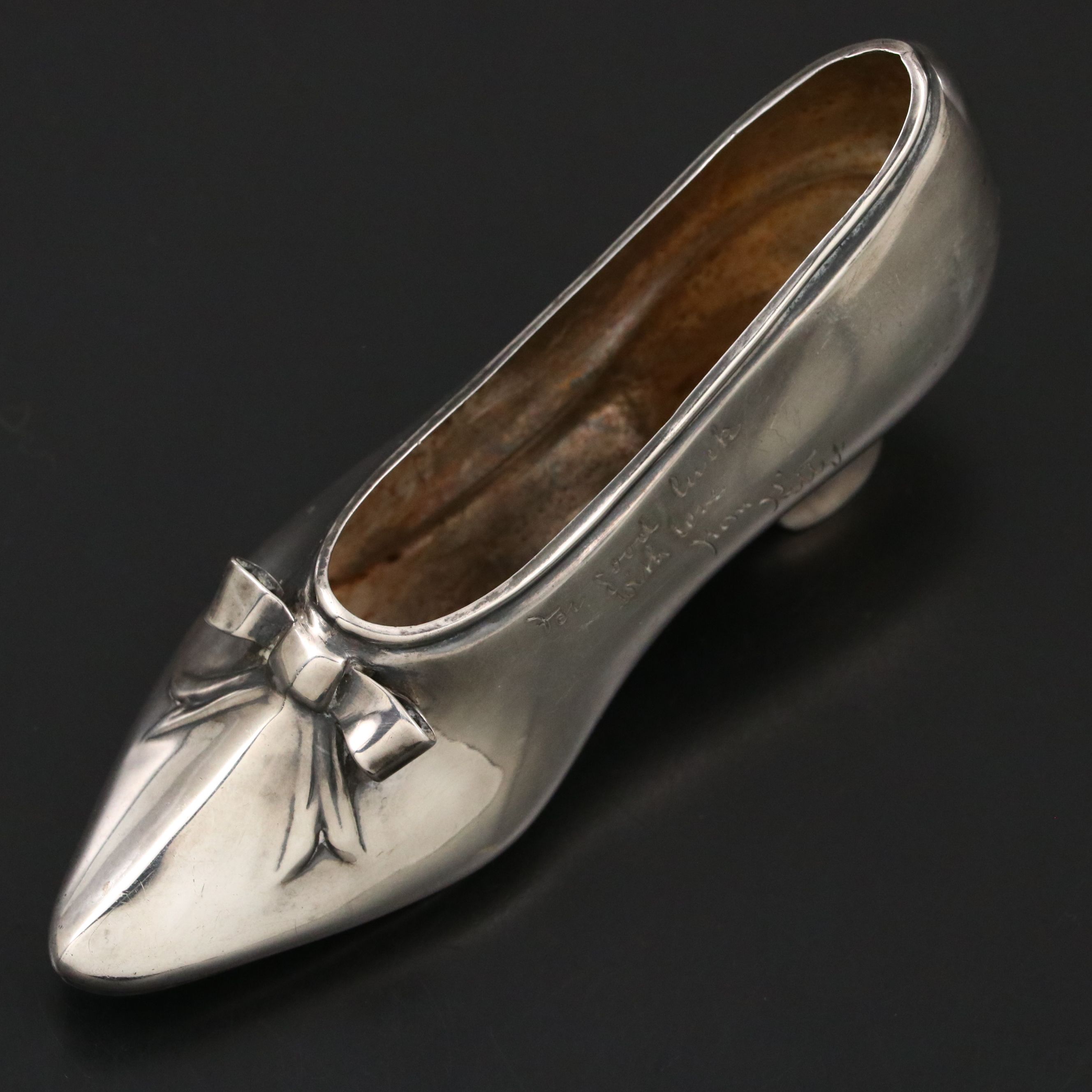 Sibray, Hall & Co Ltd Sterling Silver Spool Heel Shoe, 1902