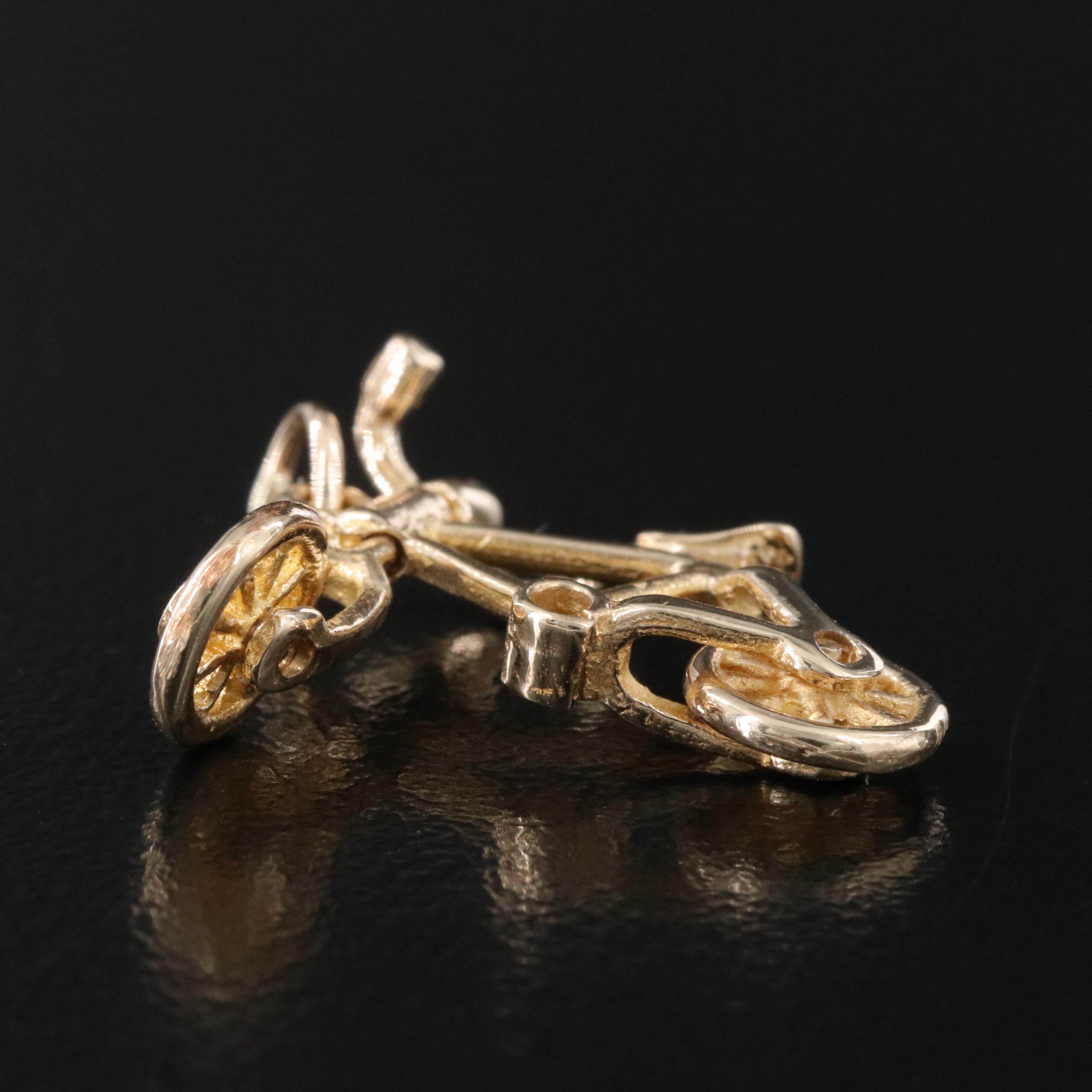 14K Articulated Bicycle Charm