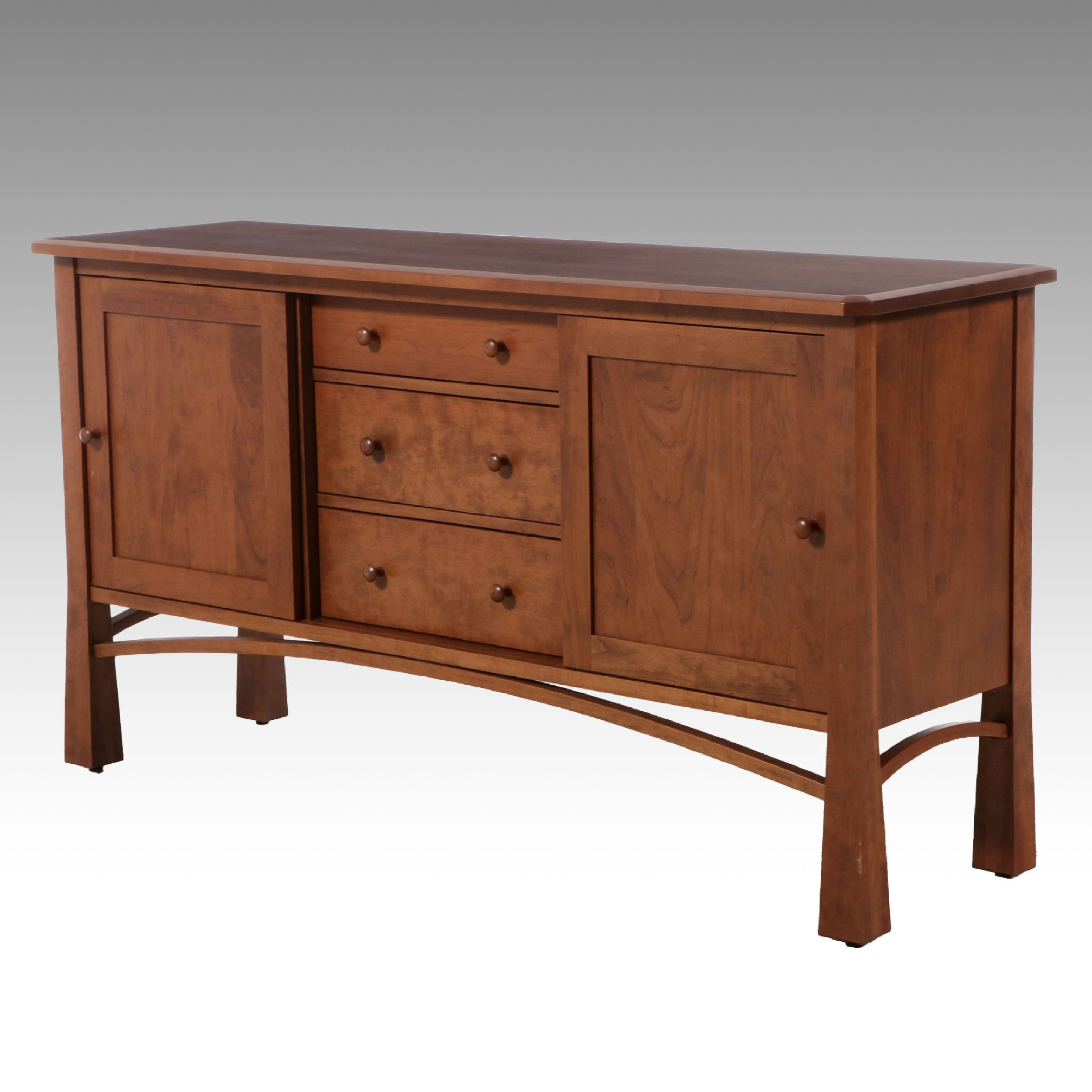 Ohio Hardwood Furniture Craftsman Style Handcrafted Cherry Sideboard, 2013