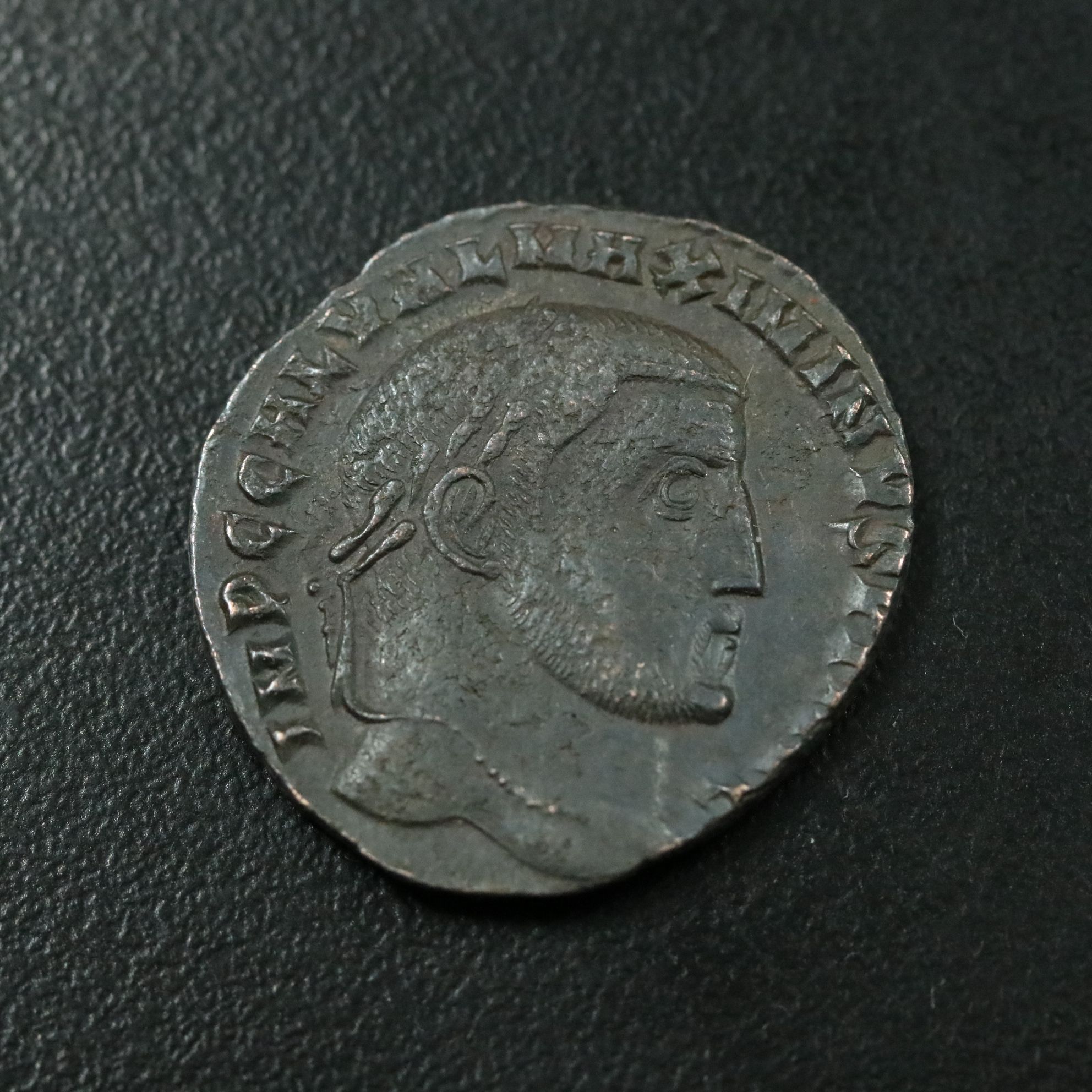 Ancient Roman Imperial Æ Follis Coin of Maximinus II, ca. 310 A.D.