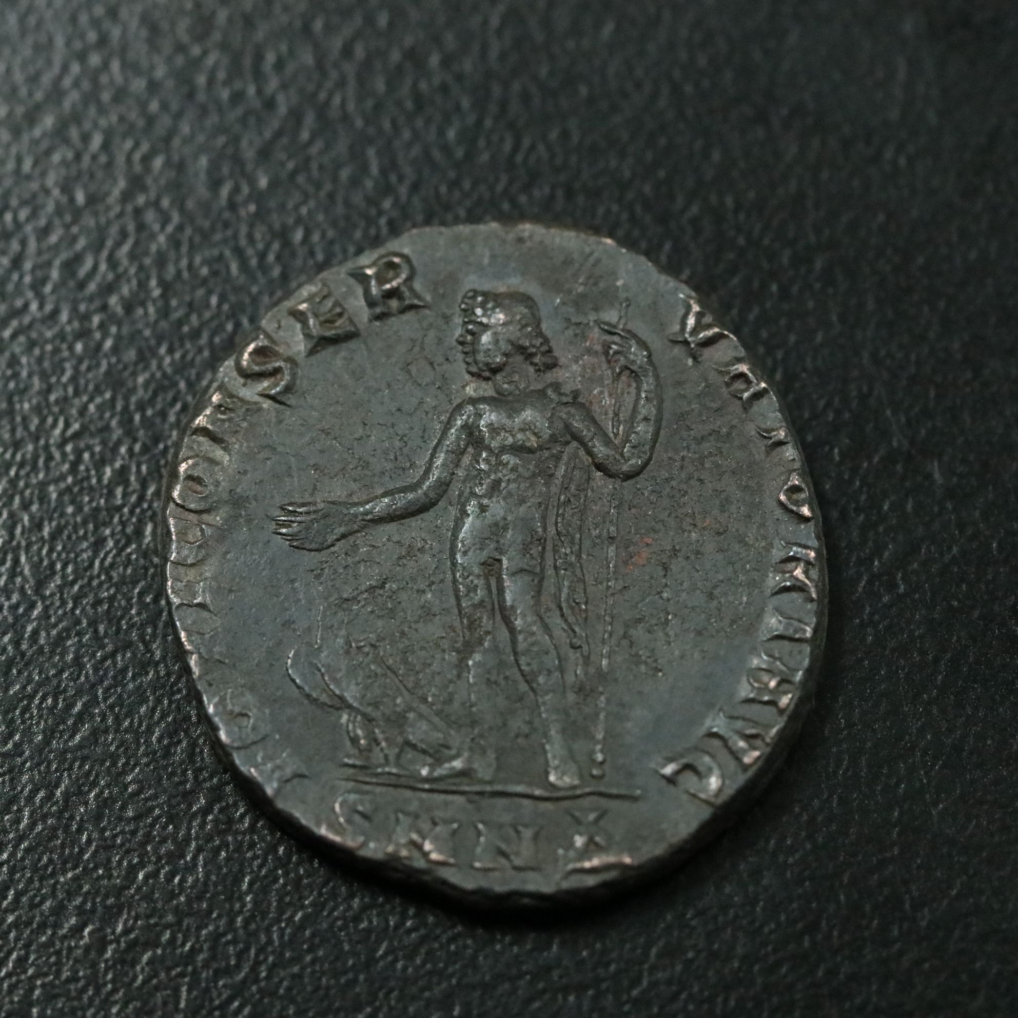 Ancient Roman Imperial Æ Follis Coin of Maximinus II, ca. 310 A.D.