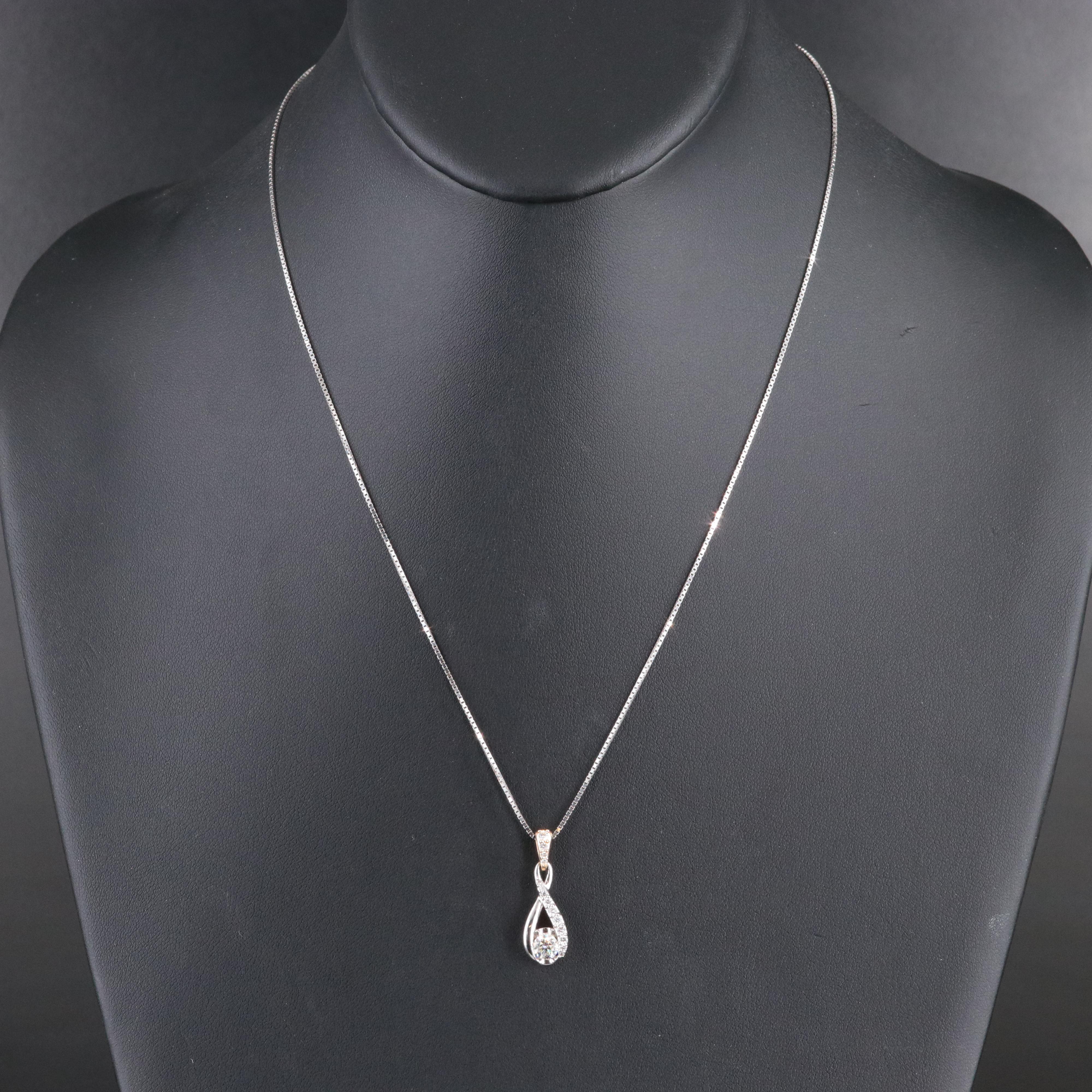 14K 0.50 CTW Diamond Pendant Necklace