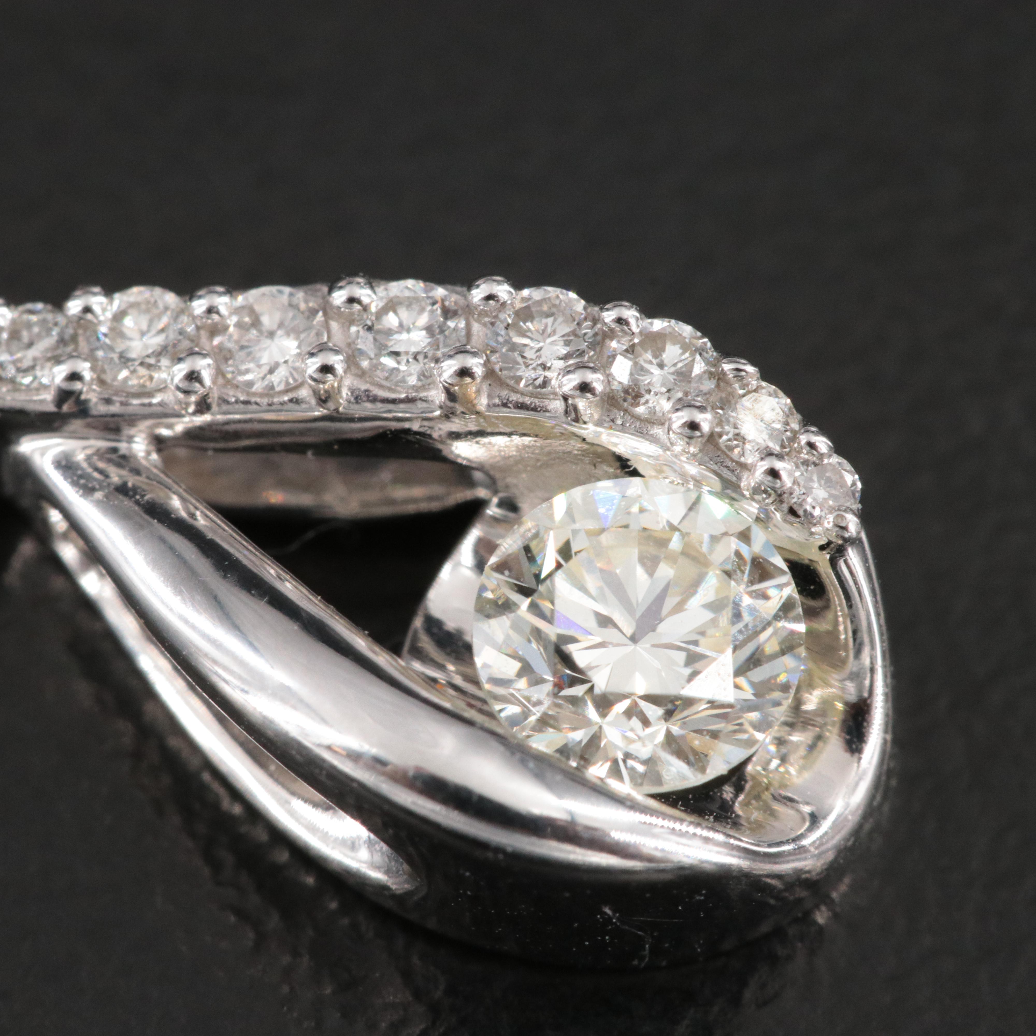 14K 0.50 CTW Diamond Pendant Necklace