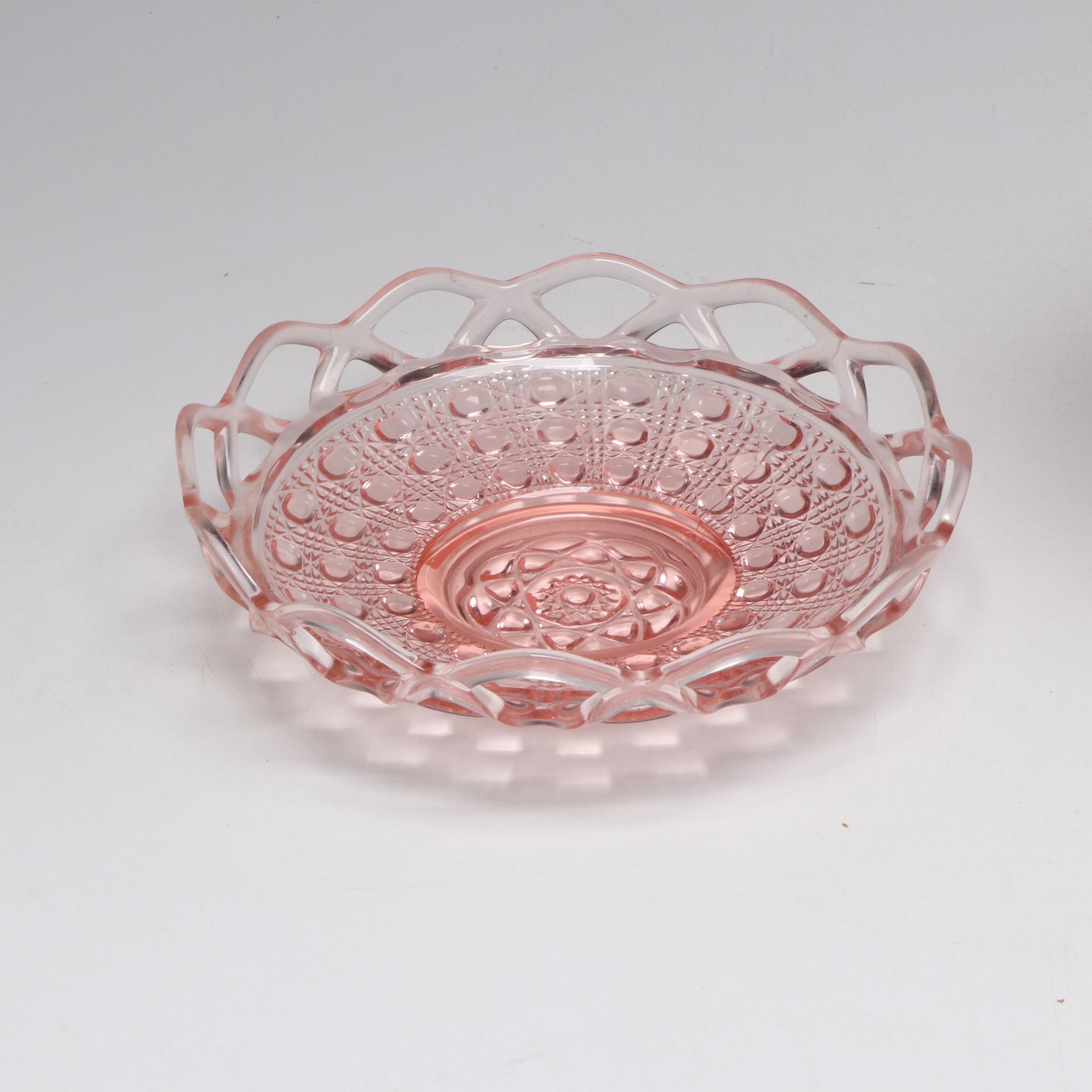 Custard Glass Bell, Rainbow Crackle Blue Vase and Other Colored Glass Tableware