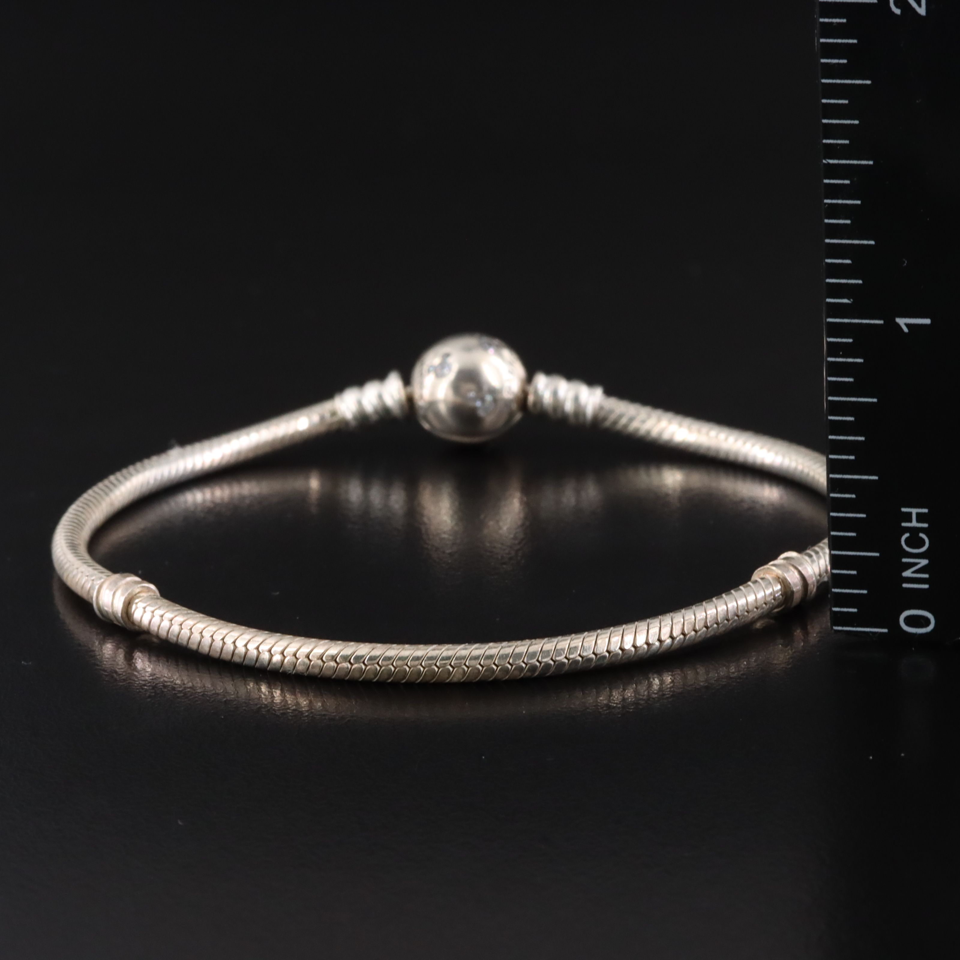 Pandora Sterling CZ Bracelet with Disney Clasp