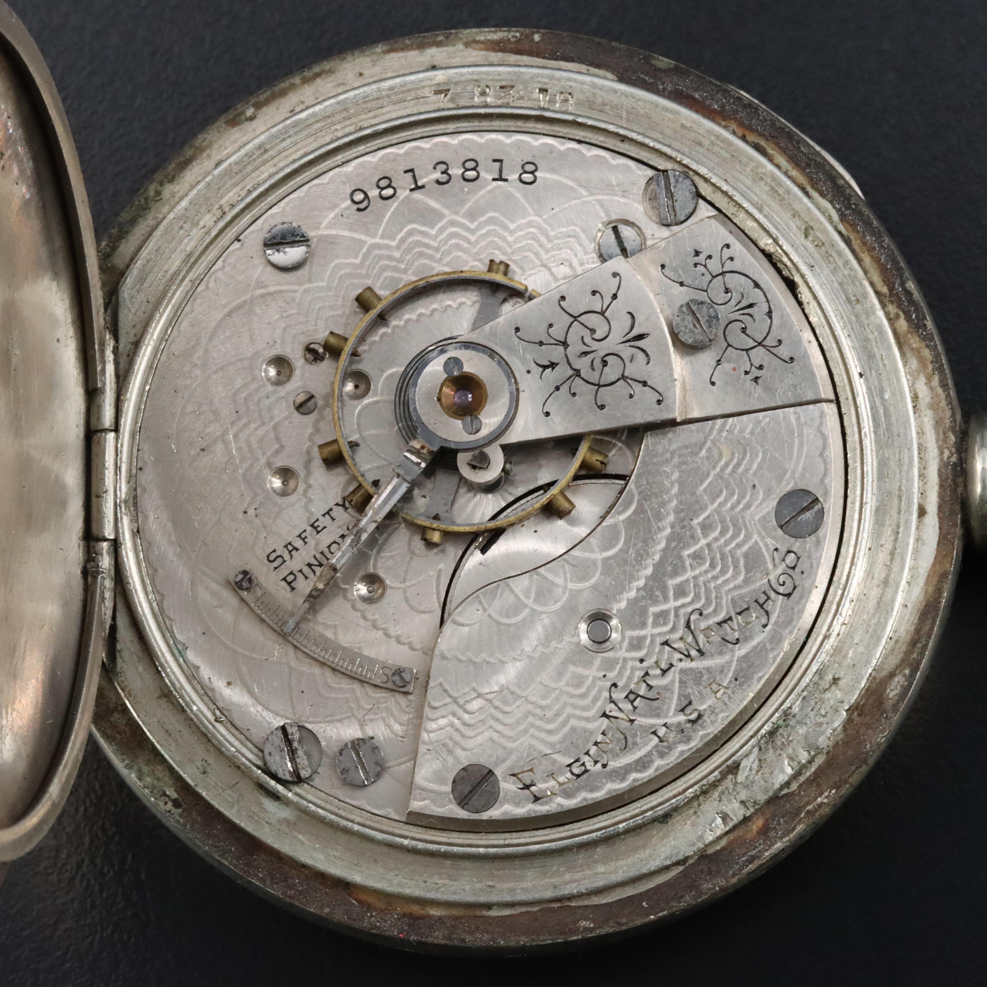 1903 Elgin Silverine Pocket Watch