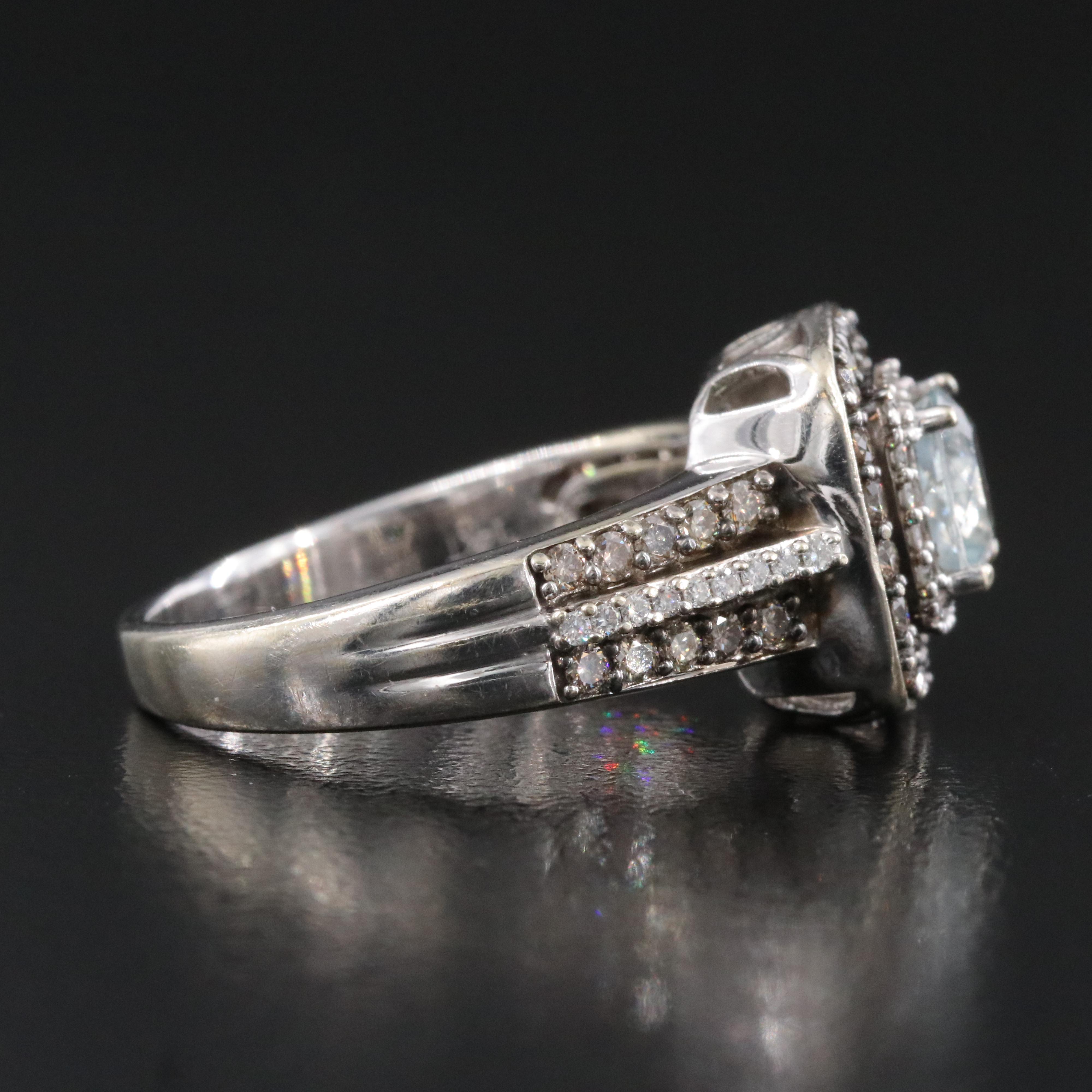 Le Vian 14K Aquamarine and Diamond Ring