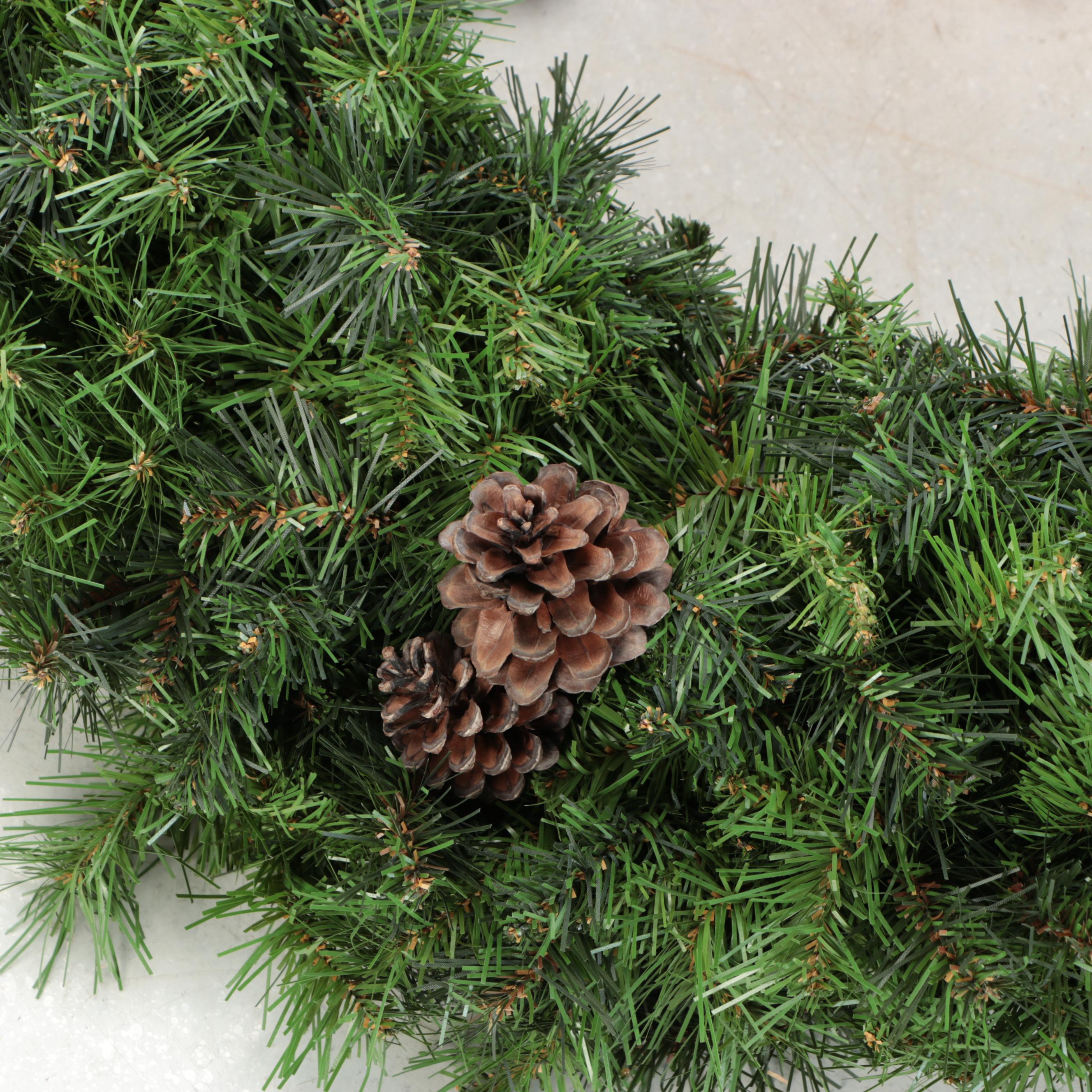 Artificial Pinecone and Bow Christmas Wreaths