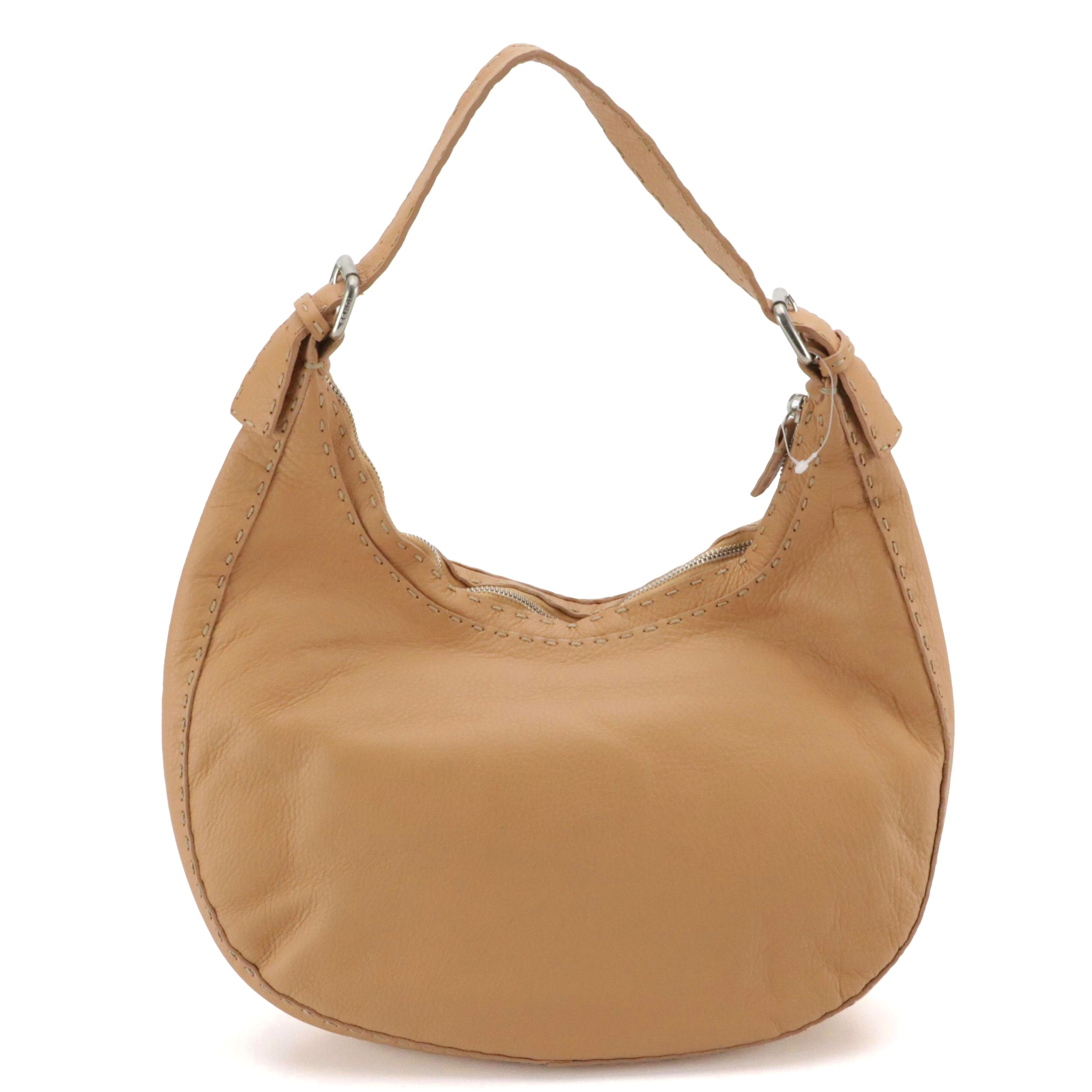 Fendi Selleria Hobo Bag 8BT017 in Natural Romano Leather