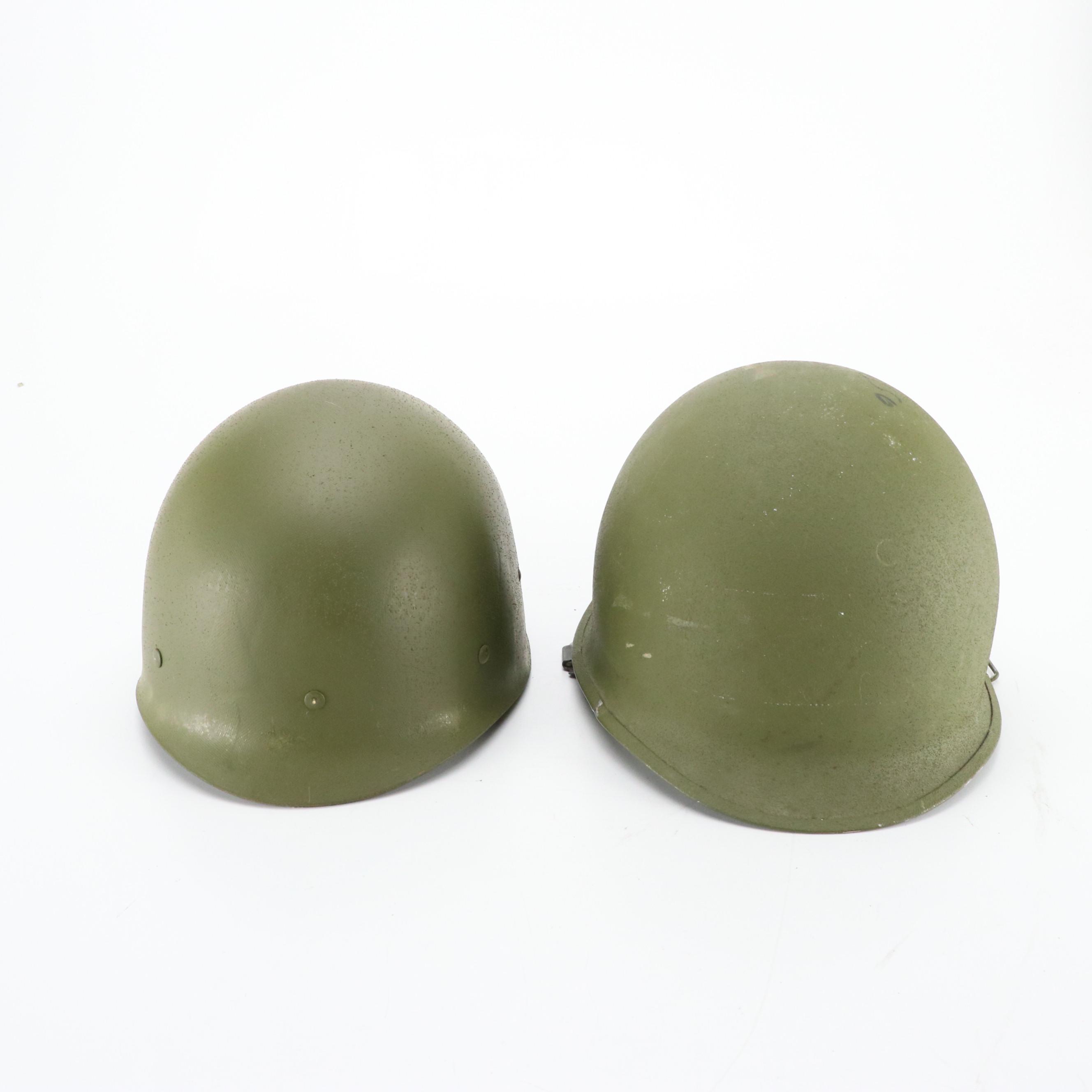 US Military PASGT Helmet with Helmet Headband and Other Metal Helmet