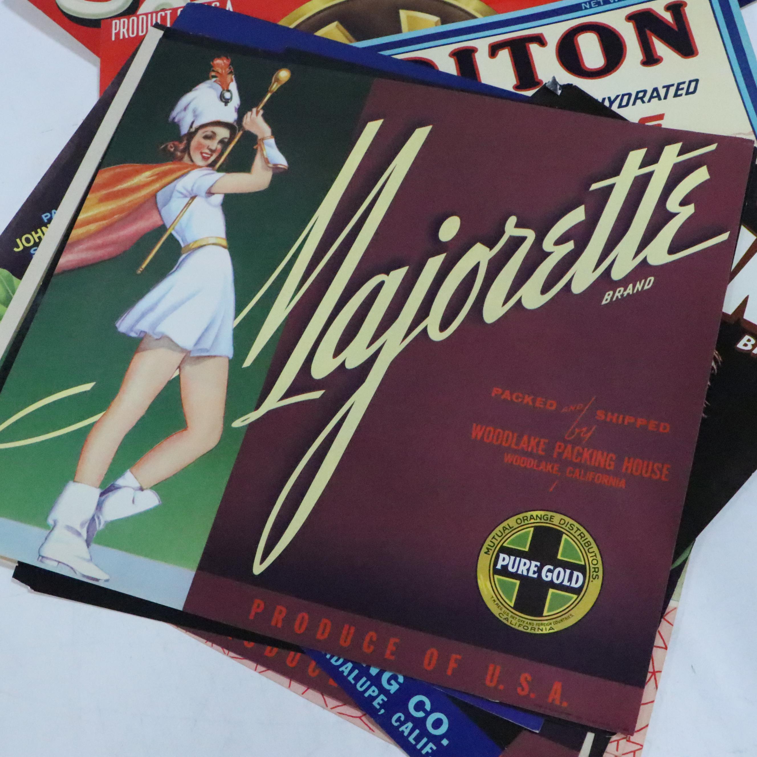 Butter-Nut Bread Posters with Fruit Labels and More, Early to Mid-20th Century