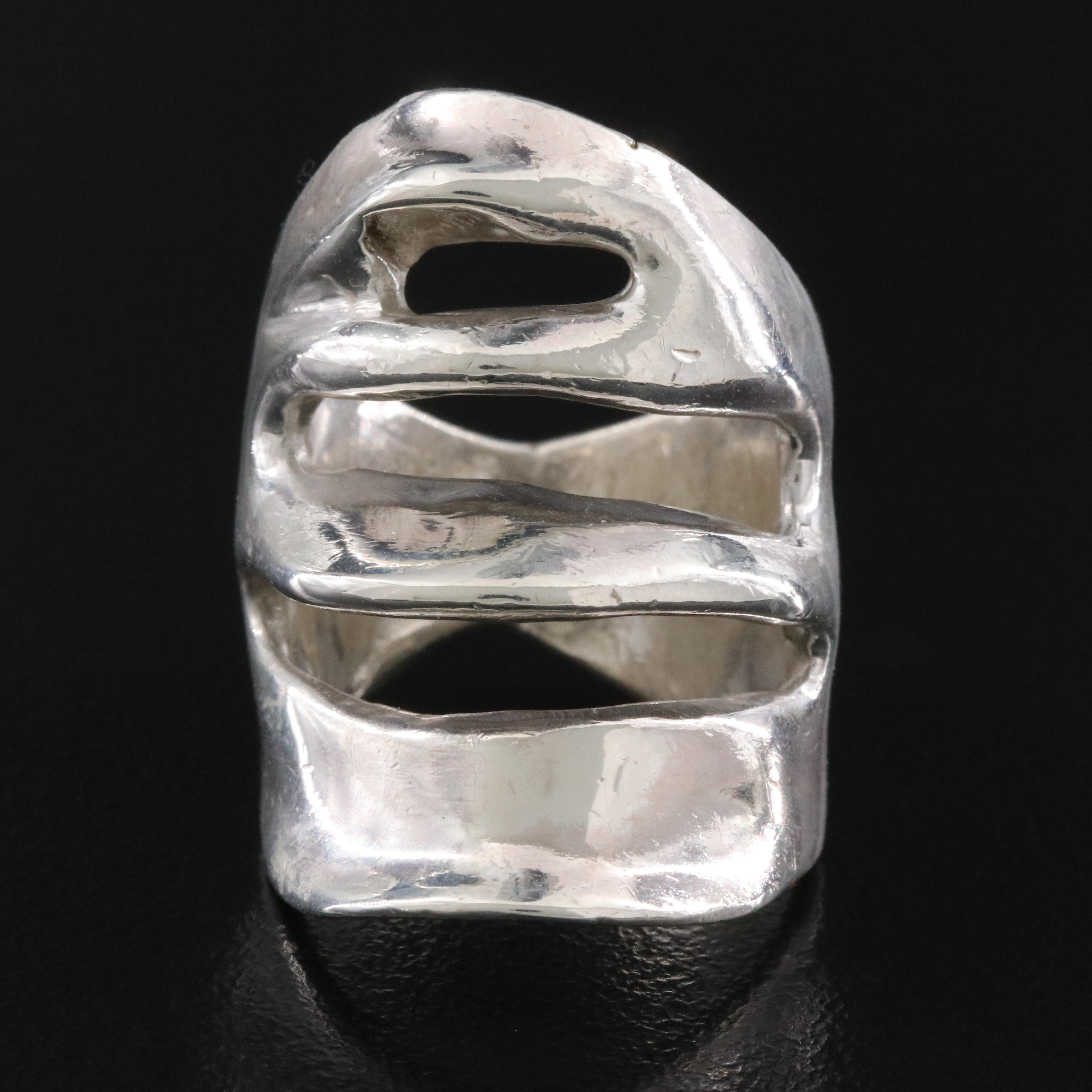 Modernist Sterling Ring