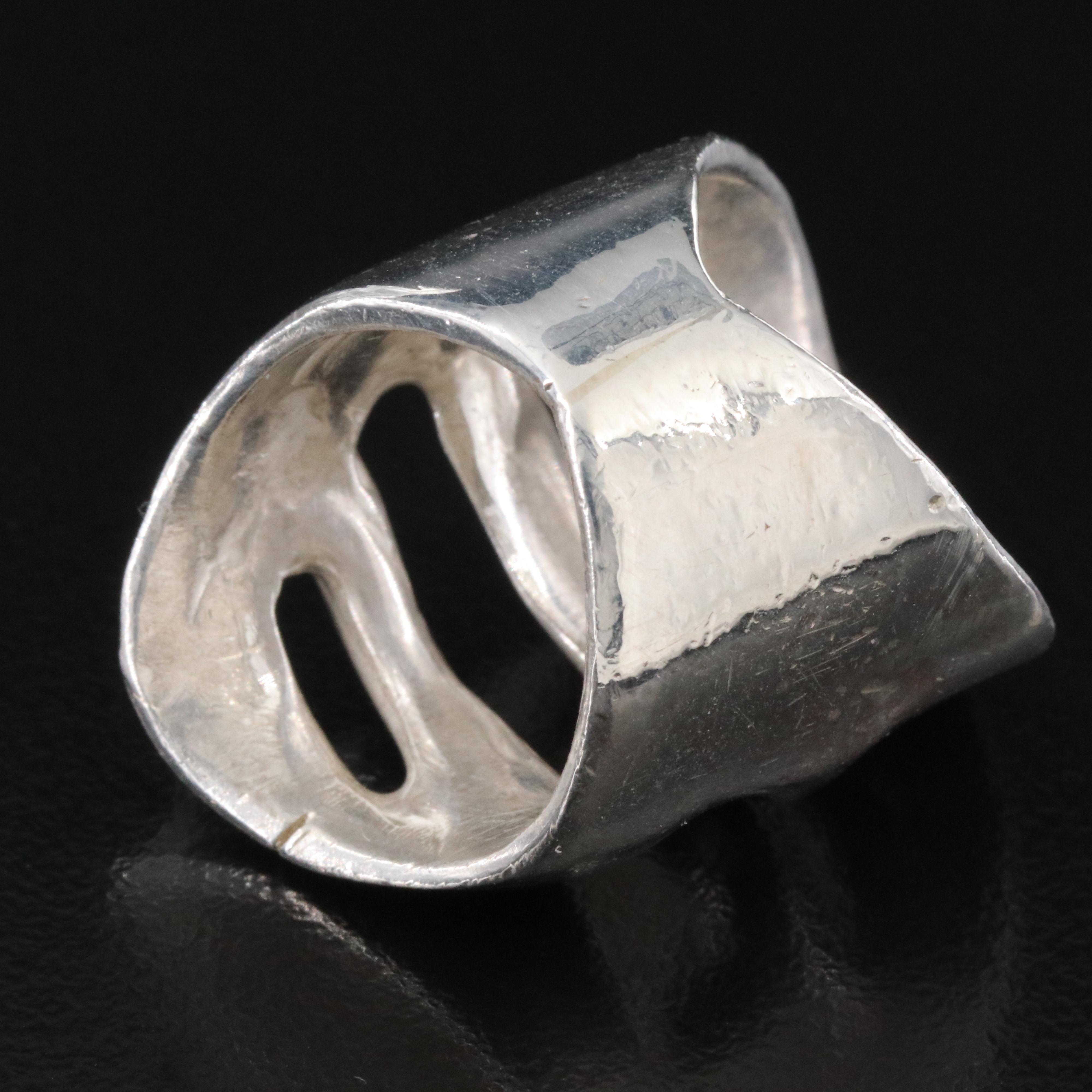 Modernist Sterling Ring