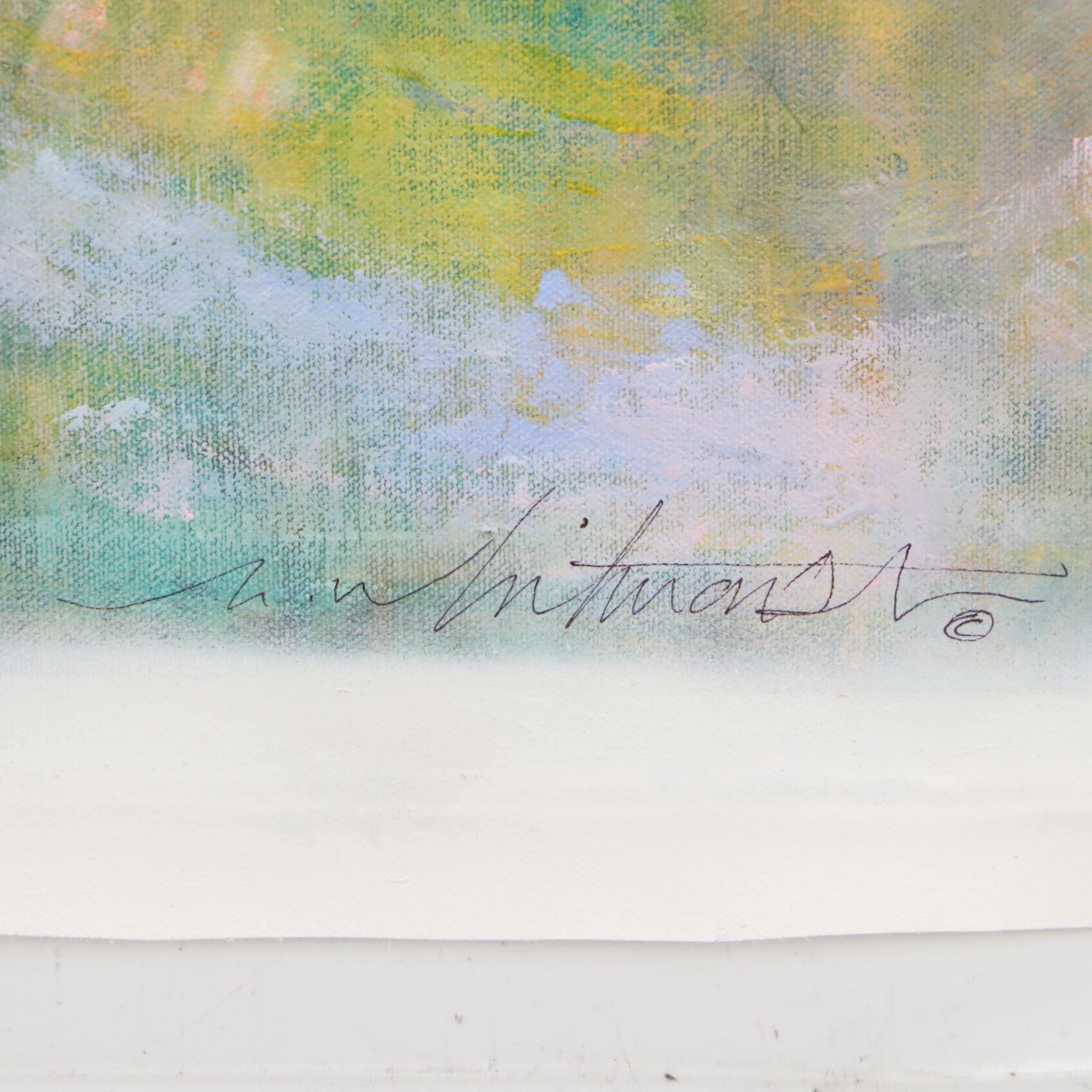 Mark Whitmarsh Landscape Acrylic Painting "Serenity," 2025